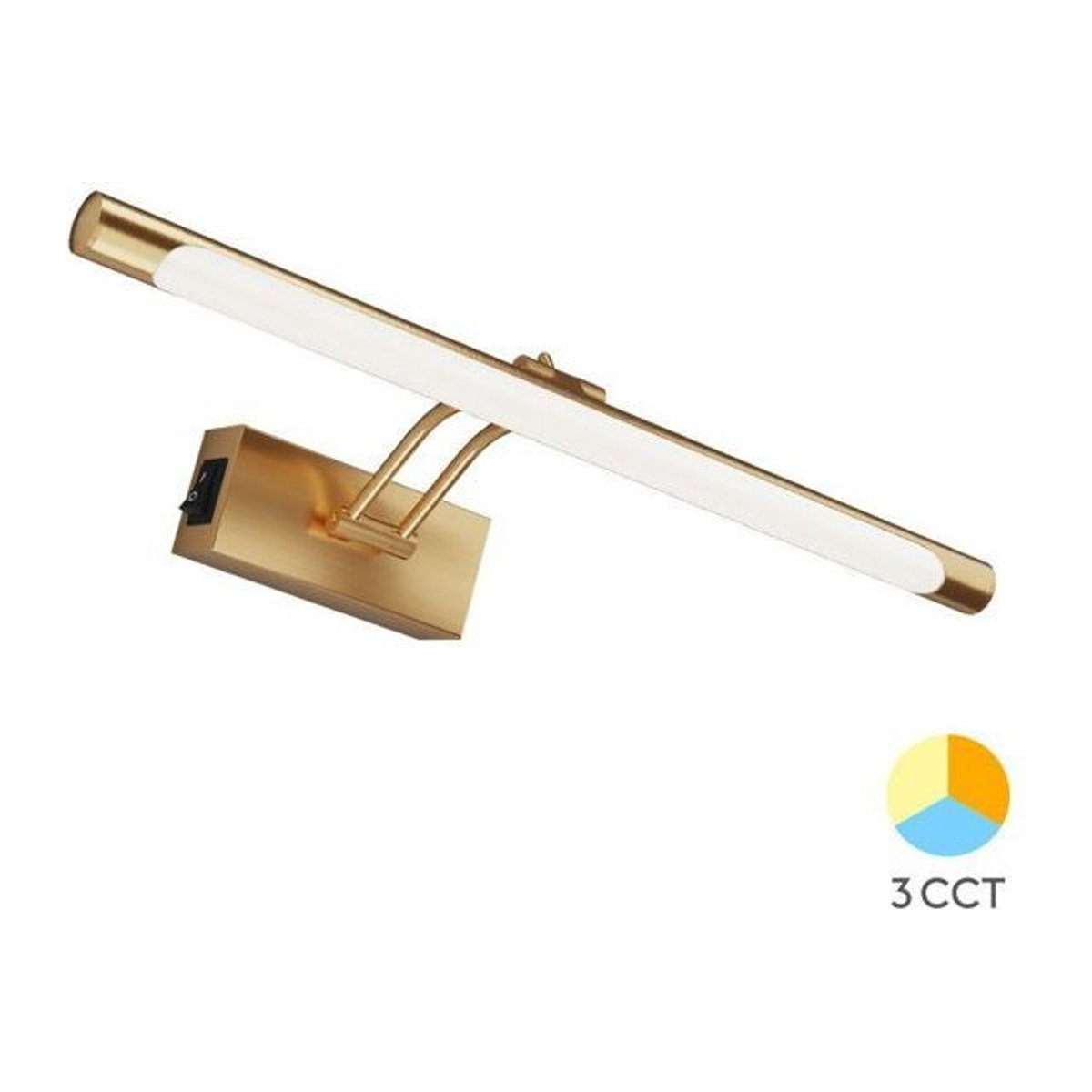 8W LED Wandleuchte in Gold für Spiegel oder Bilder modern und klassisch - Bild 1