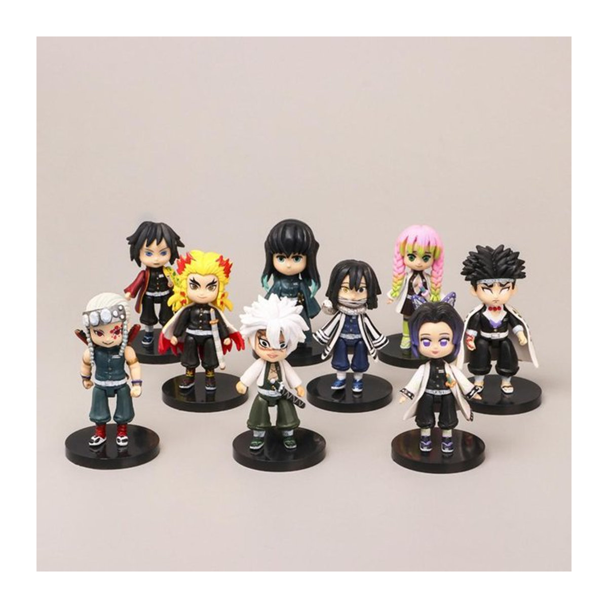 9er Set Anime Actionfiguren Dämonentöter Kamado Tanjirou Nezuko Agatsuma Zenitsu aus PVC in Multicolor von Fashnics - Bild 1