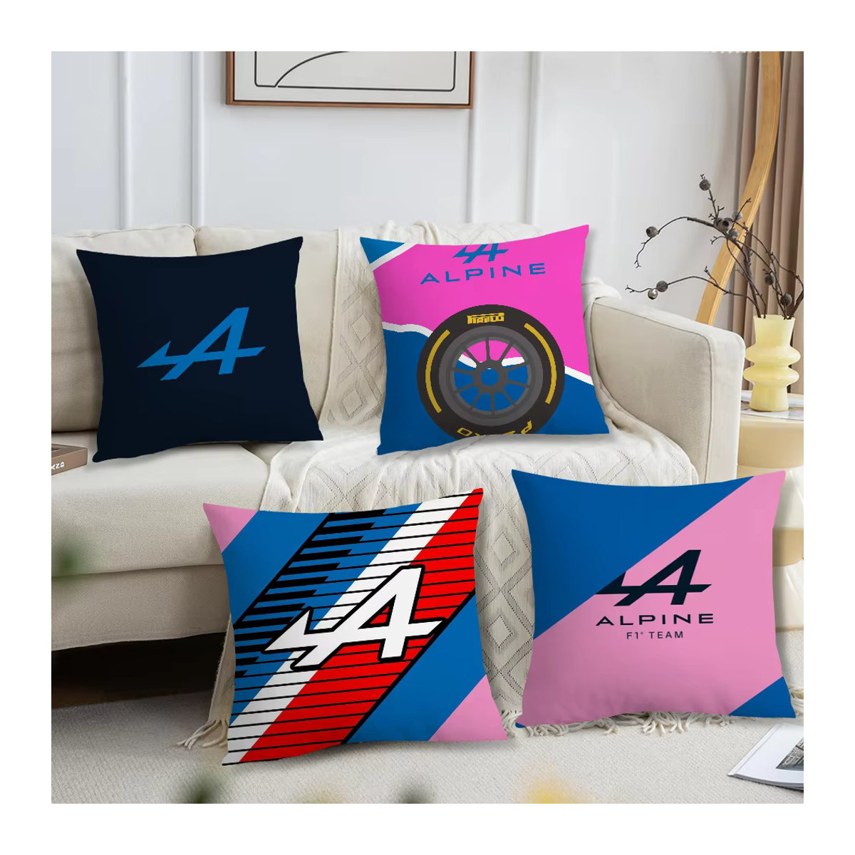 A-Alpine Logo Kissenbezug quadratisch mehrfarbig - Bild 2