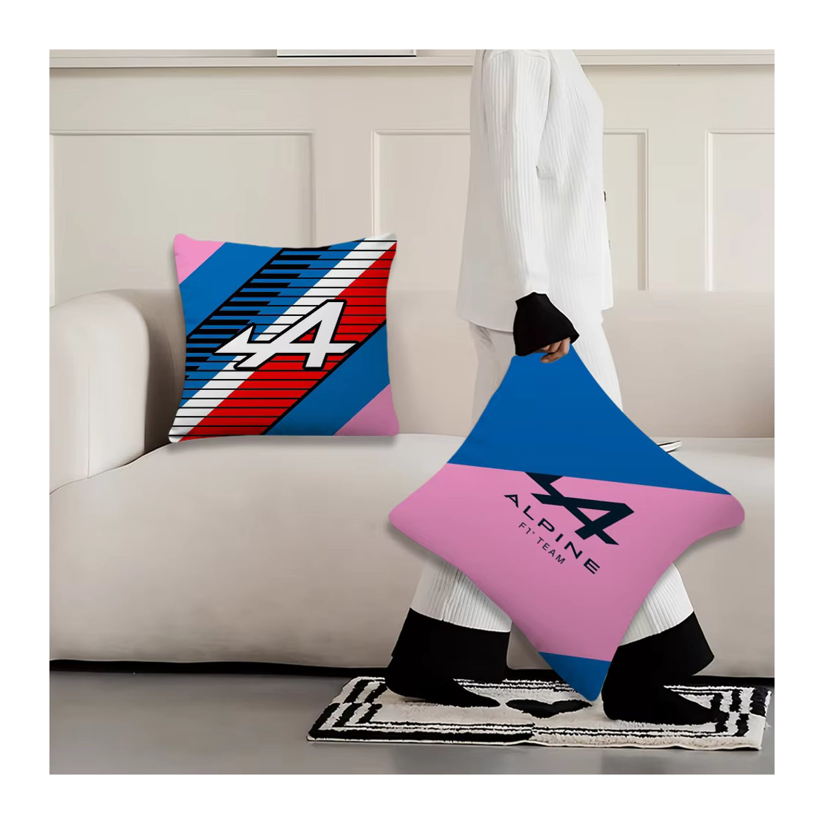 A-Alpine Logo Kissenbezug quadratisch mehrfarbig - Bild 5