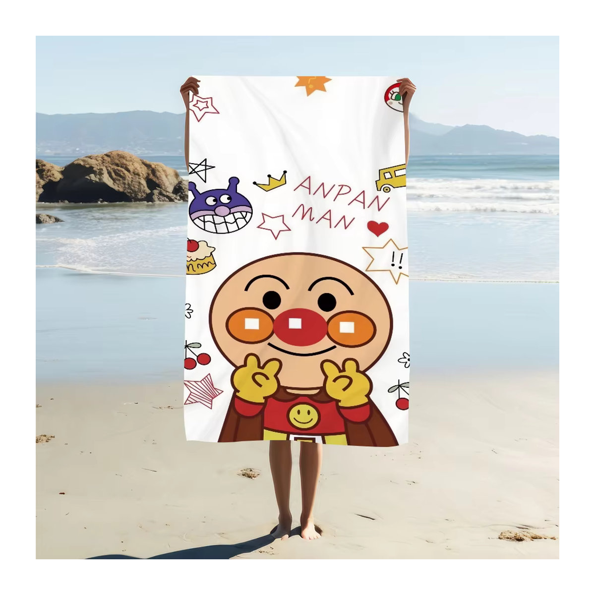 A-aNPAN-MAn-N Cartoon-Strandtuch, schnell trocknendes Poolhandtuch in Multicolor - Bild 2