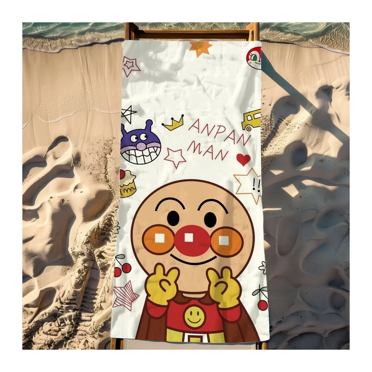 A-aNPAN-MAn-N Cartoon-Strandtuch, schnell trocknendes Poolhandtuch in Multicolor - Bild 3