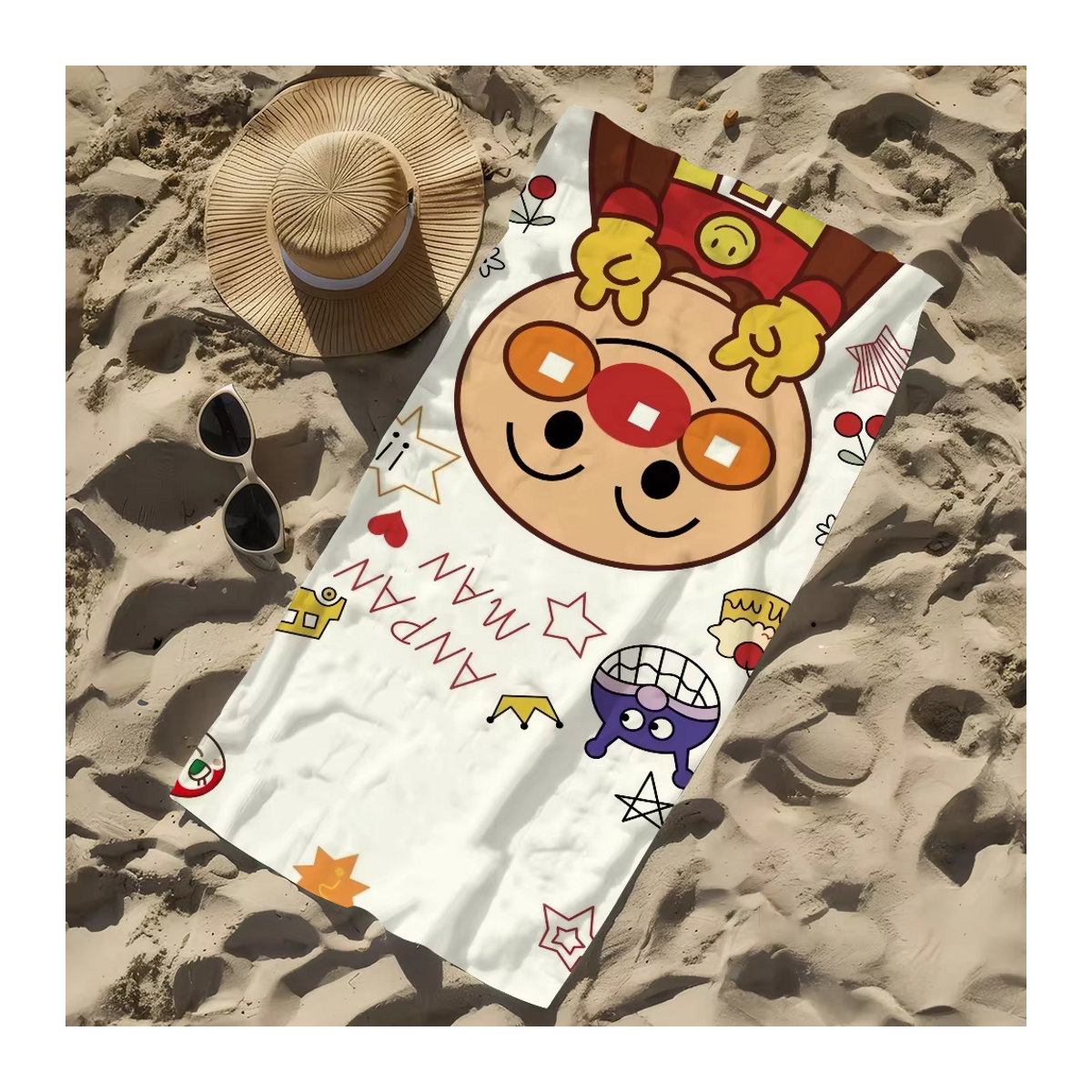 A-aNPAN-MAn-N Cartoon-Strandtuch, schnell trocknendes Poolhandtuch in Multicolor - Bild 4