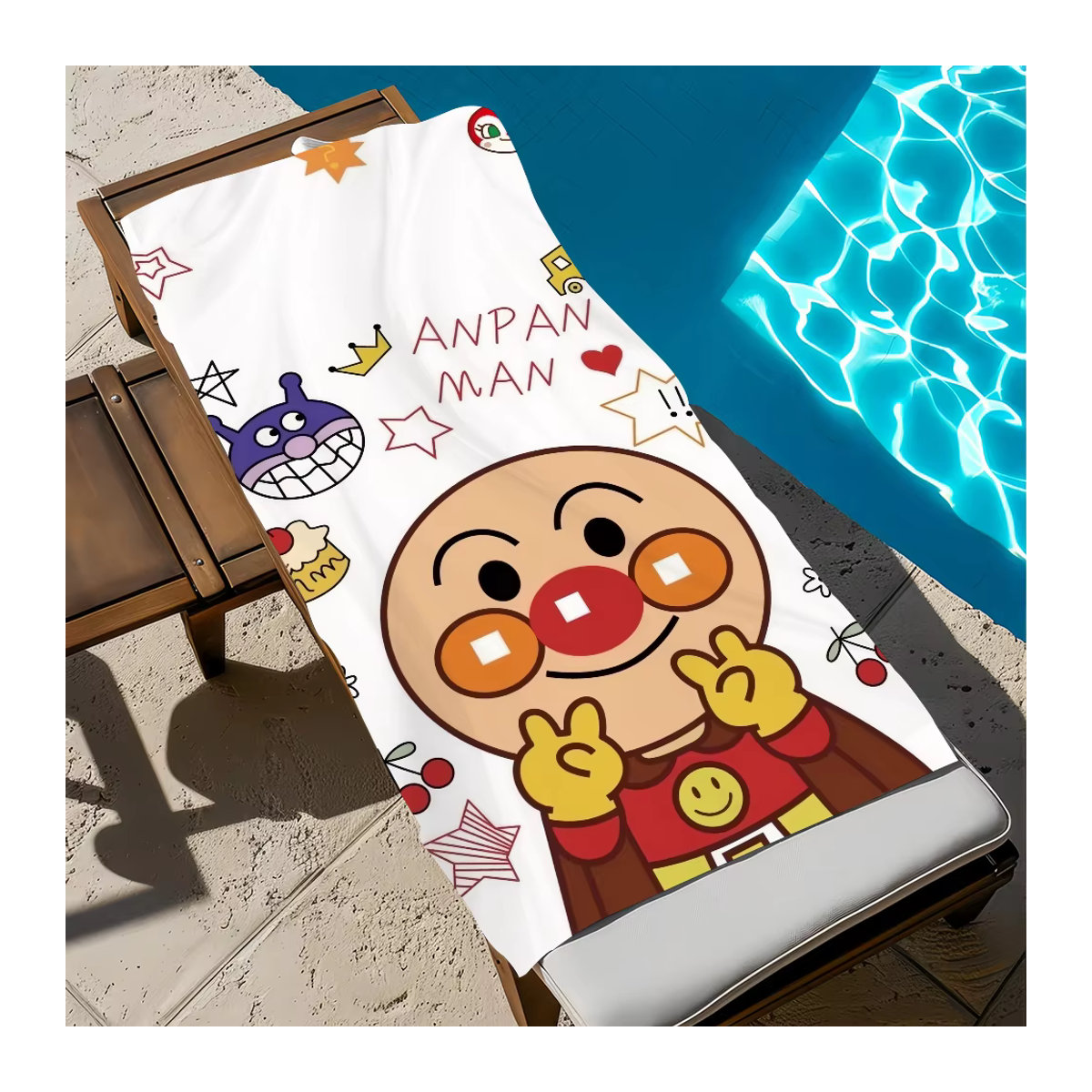 A-aNPAN-MAn-N Cartoon-Strandtuch, schnell trocknendes Poolhandtuch in Multicolor - Bild 5