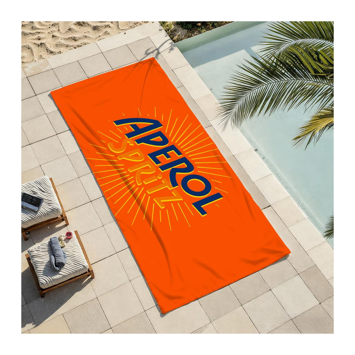 A-Aperol-Spritz Modehandtuch orange, B: 40 cm, H: 60 cm - Bild 1