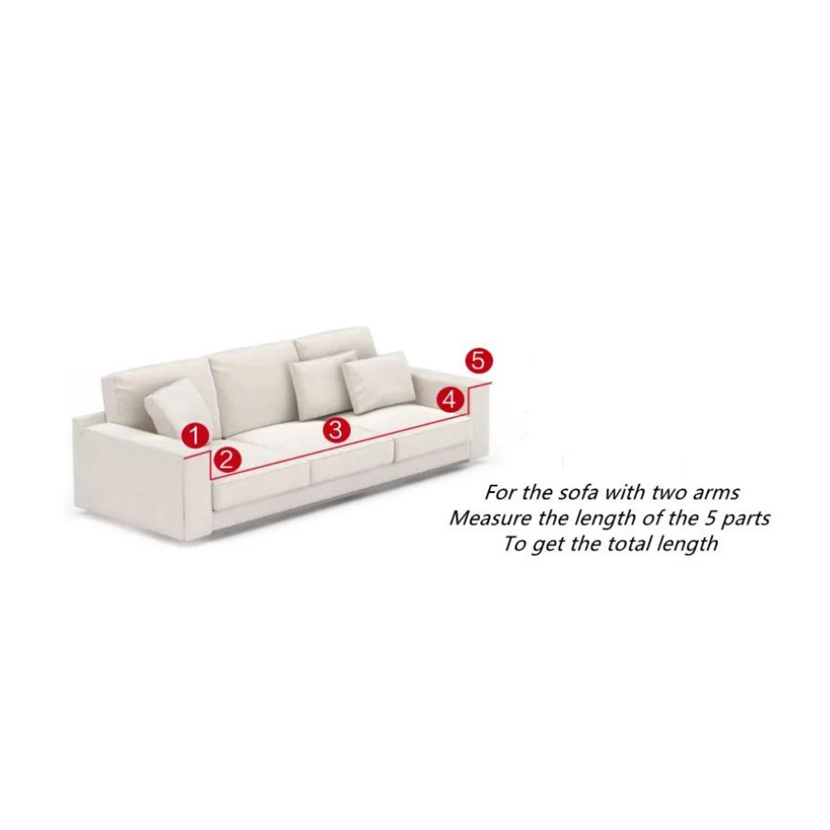 A Family Of Home Textiles Elastischer Spandex Sofabezug für Ecksofas im 2er-Set - Bild 1
