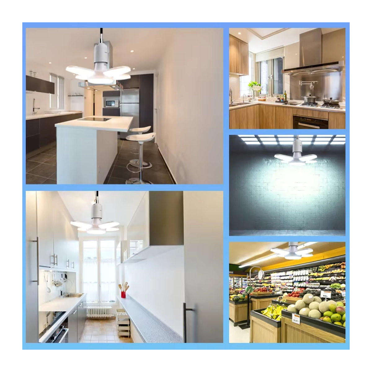 Aamasun Fächerförmige LED-Glühbirne E27 mit 28W für Wohnzimmer, Lager und Garage - Bild 3