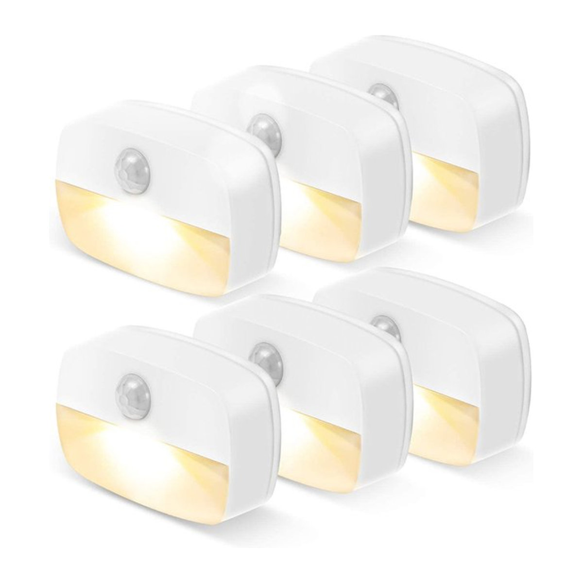 Aamasun Minimalistisches LED-Bewegungsmelder-Nachtlicht für den Innenbereich, batteriebetrieben zum Aufkleben für Flur, Treppe, Badezimmer und Schrank - Bild 1