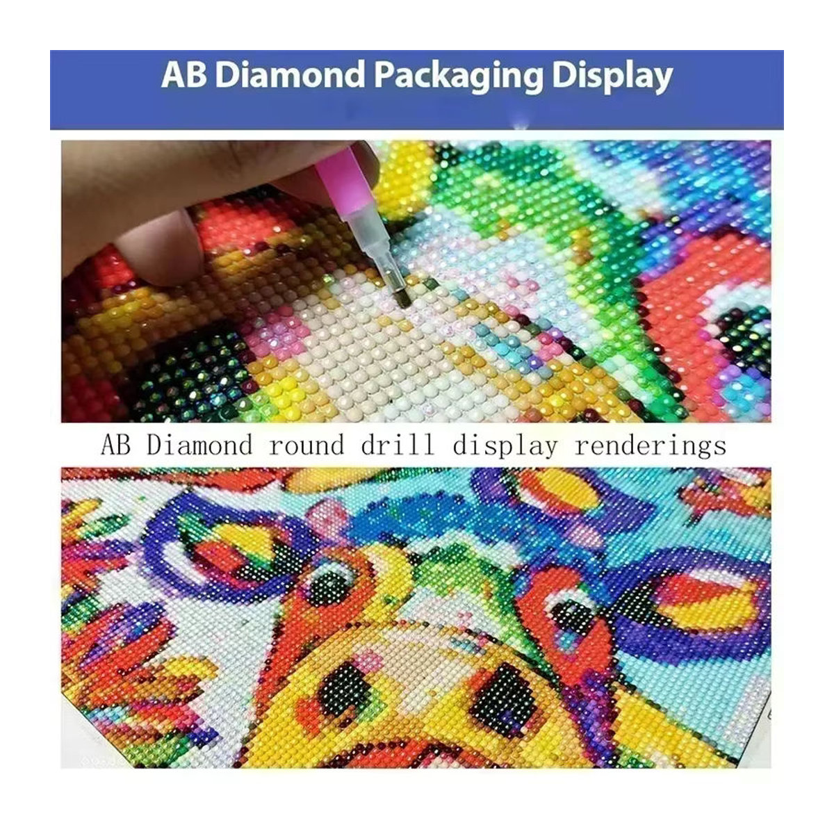 AB Diamant Kreuzstich Eine kleine Maus im Schnee 5D DIY Diamant Stickerei Strass Malerei in Mehrfarbig - Bild 2