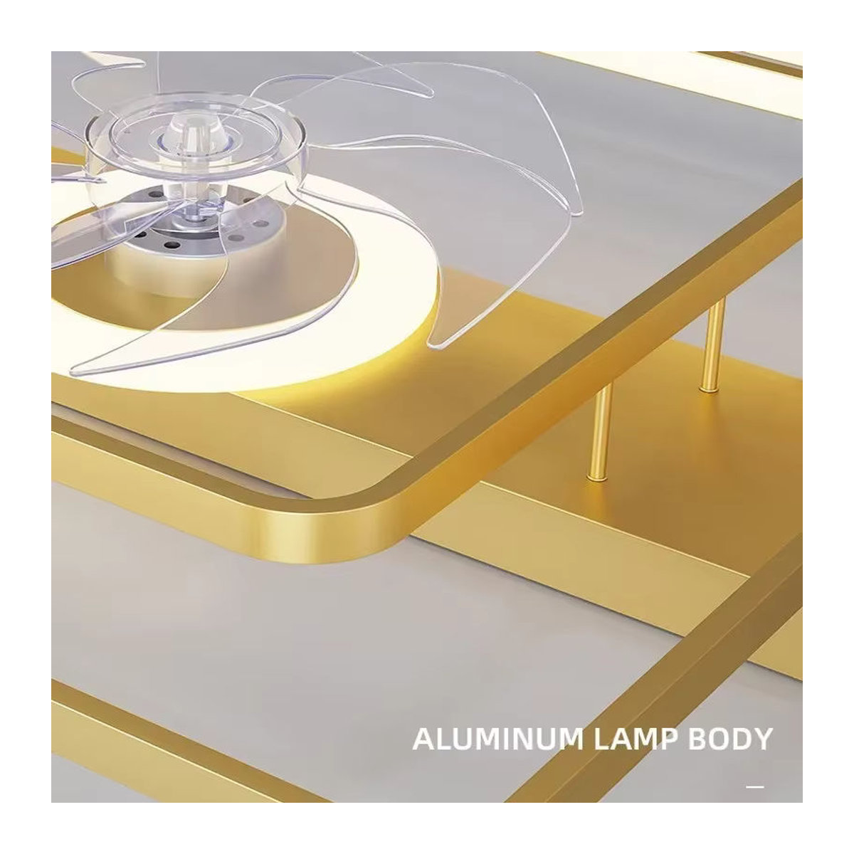 ABCZ Moderne Deckenlampe mit Ventilator aus Aluminium und Fernbedienung - Bild 4