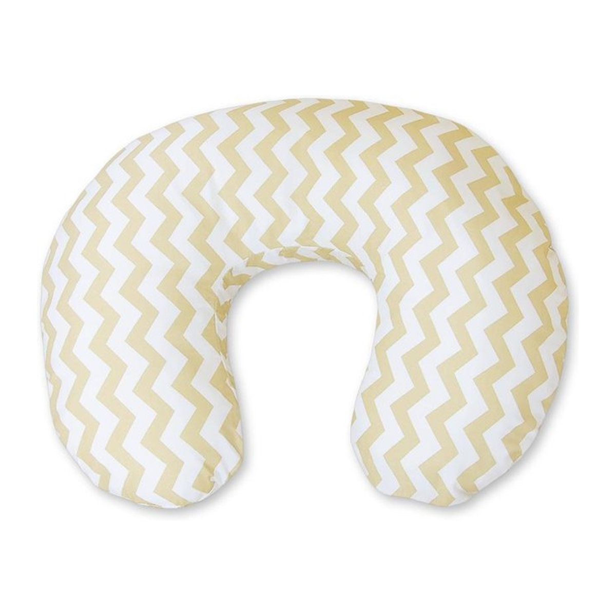 Abnehmbares Stillkissen in Bohnenform von Super Merchant in Beige mit Chevron-Muster - Bild 1