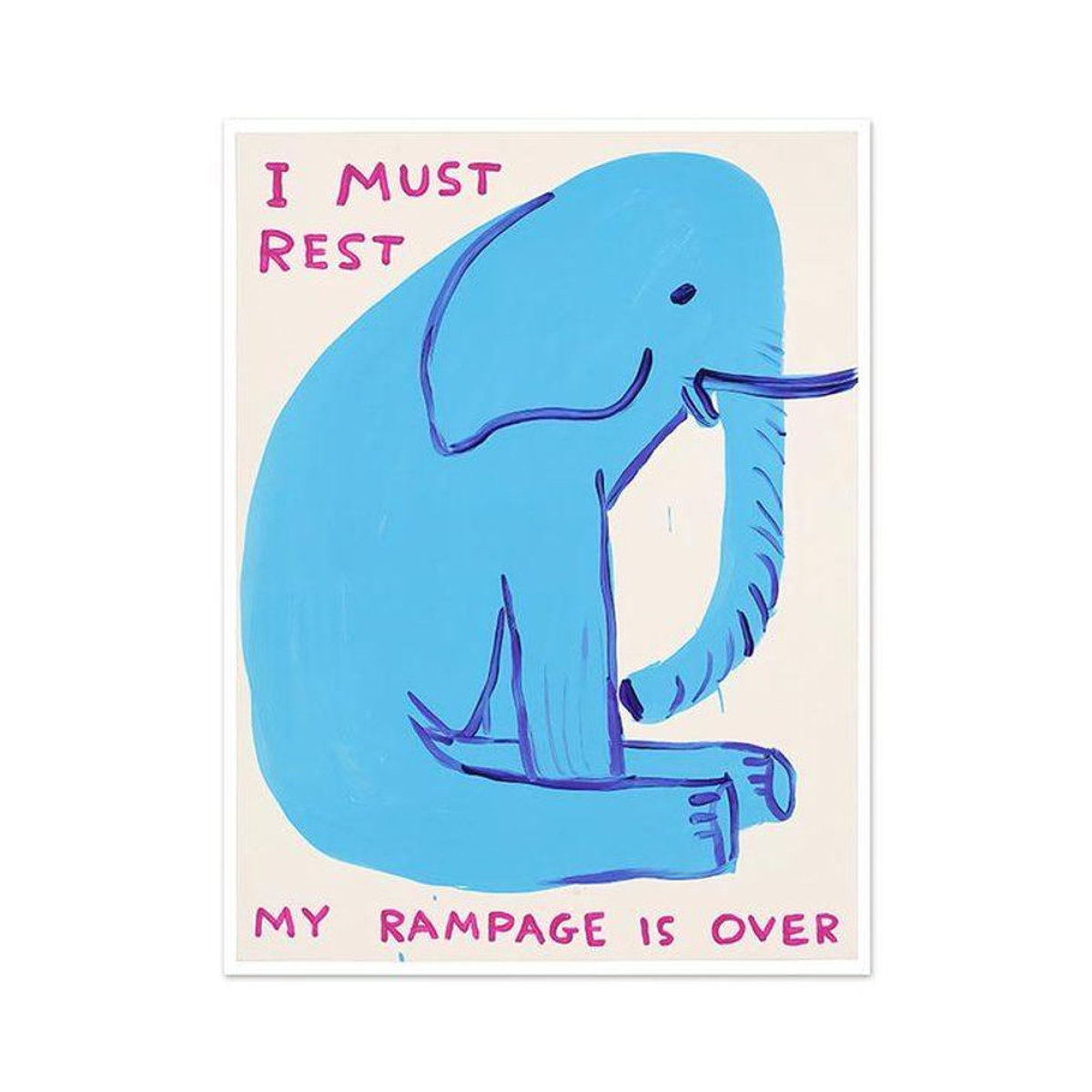 Abstrakter Leinwand Kunstdruck August Art Museum mit Motiv Banana Elephant Spades, weißes Nordic Poster für dein Wohnzimmer, B: 50 cm, H: 70 cm, rahmenlos - Bild 3
