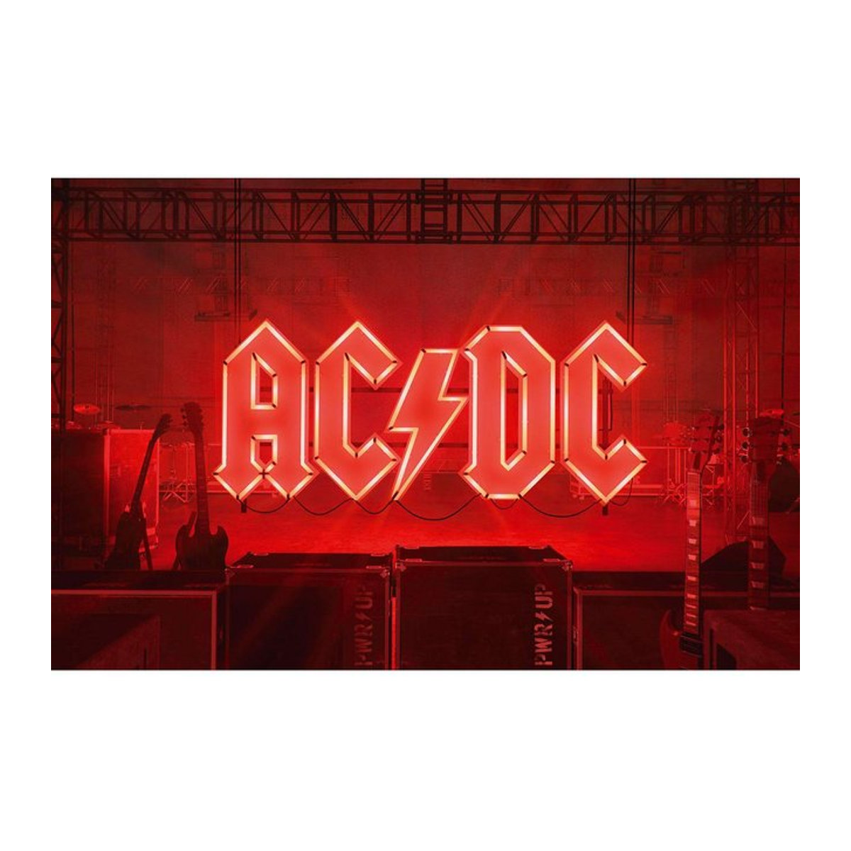 AC/DC PWR-UP Polyester-Poster in Rot, Breite: 70 cm - Bild 1
