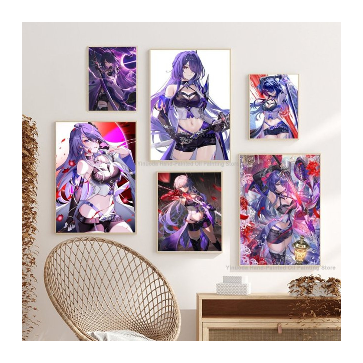 Acheron Honkai Star Rail Poster als Kunstmalerei aus Papier für dein Zuhause in Mehrfarbig - Bild 1