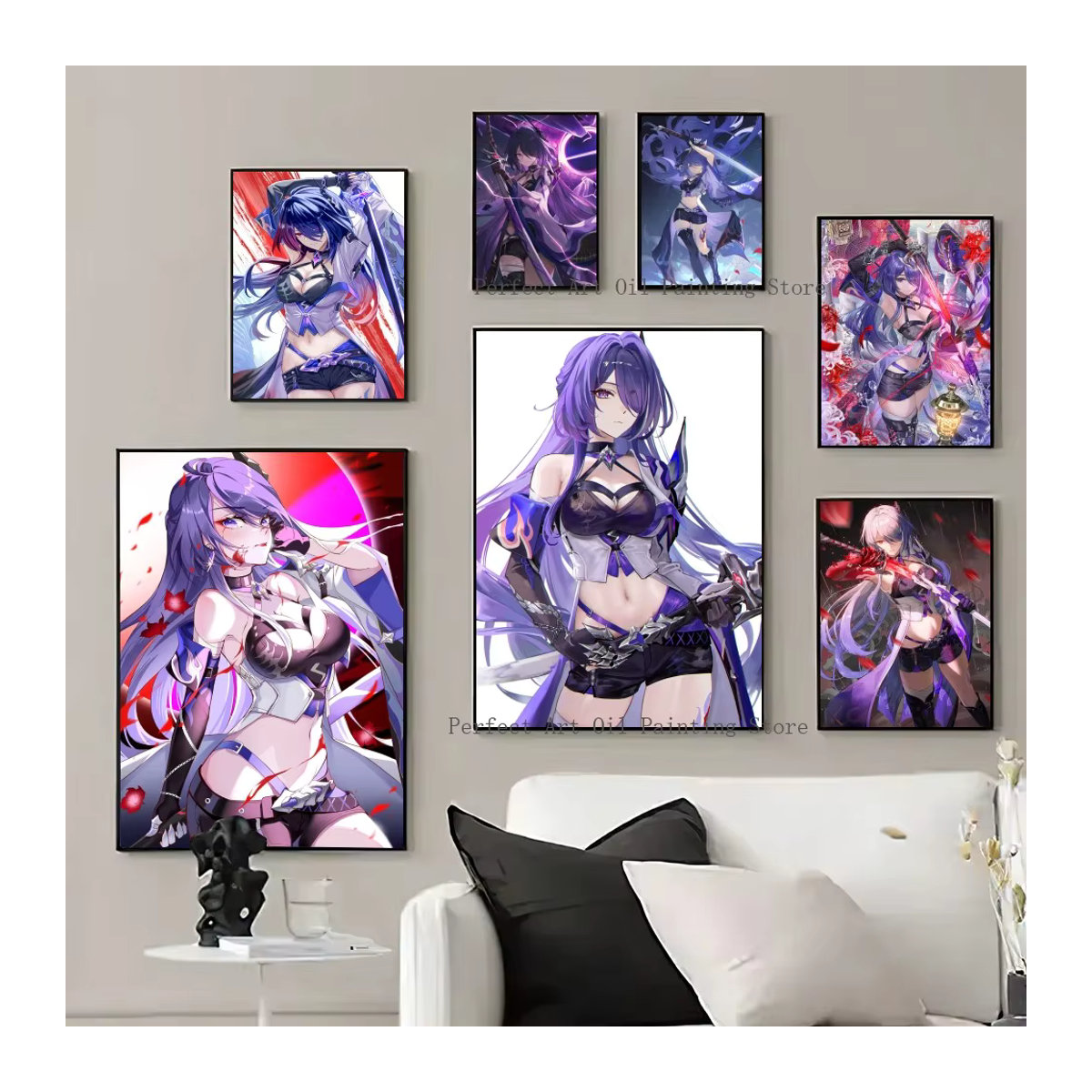 Acheron Honkai Star Rail Poster als Kunstmalerei aus Papier für dein Zuhause in Mehrfarbig - Bild 2