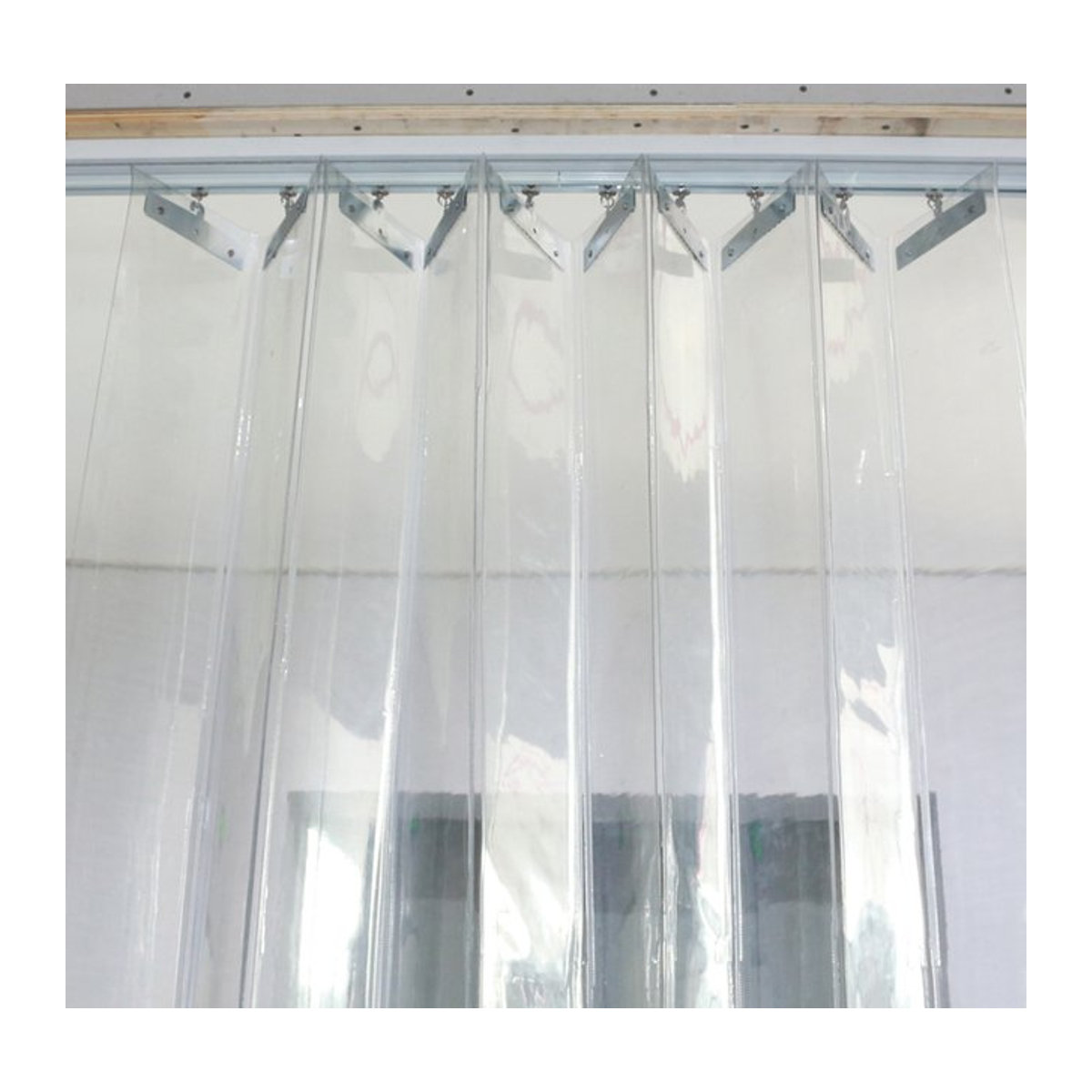 AEOZCZS Transparenter PVC-Kunststoff-Vorhang als winddichter Isolationsvorhang für Türen und Fenster - Bild 1