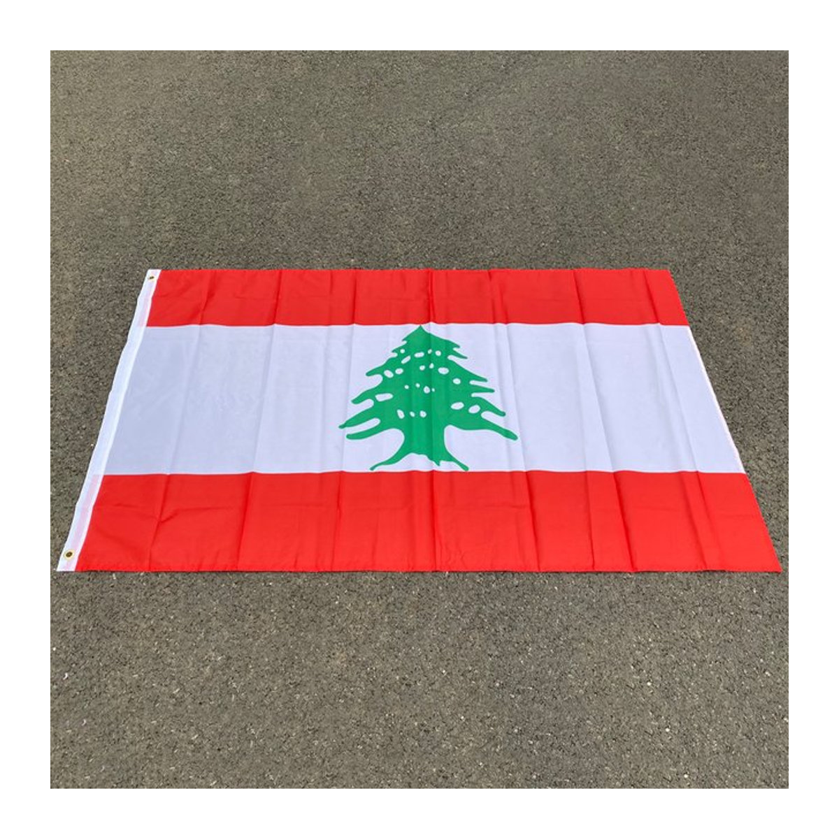 aerlxembrae Flagge Republik Libanon als hängendes Banner für Indoor und Outdoor, B: 150 cm, H: 90 cm - Bild 1