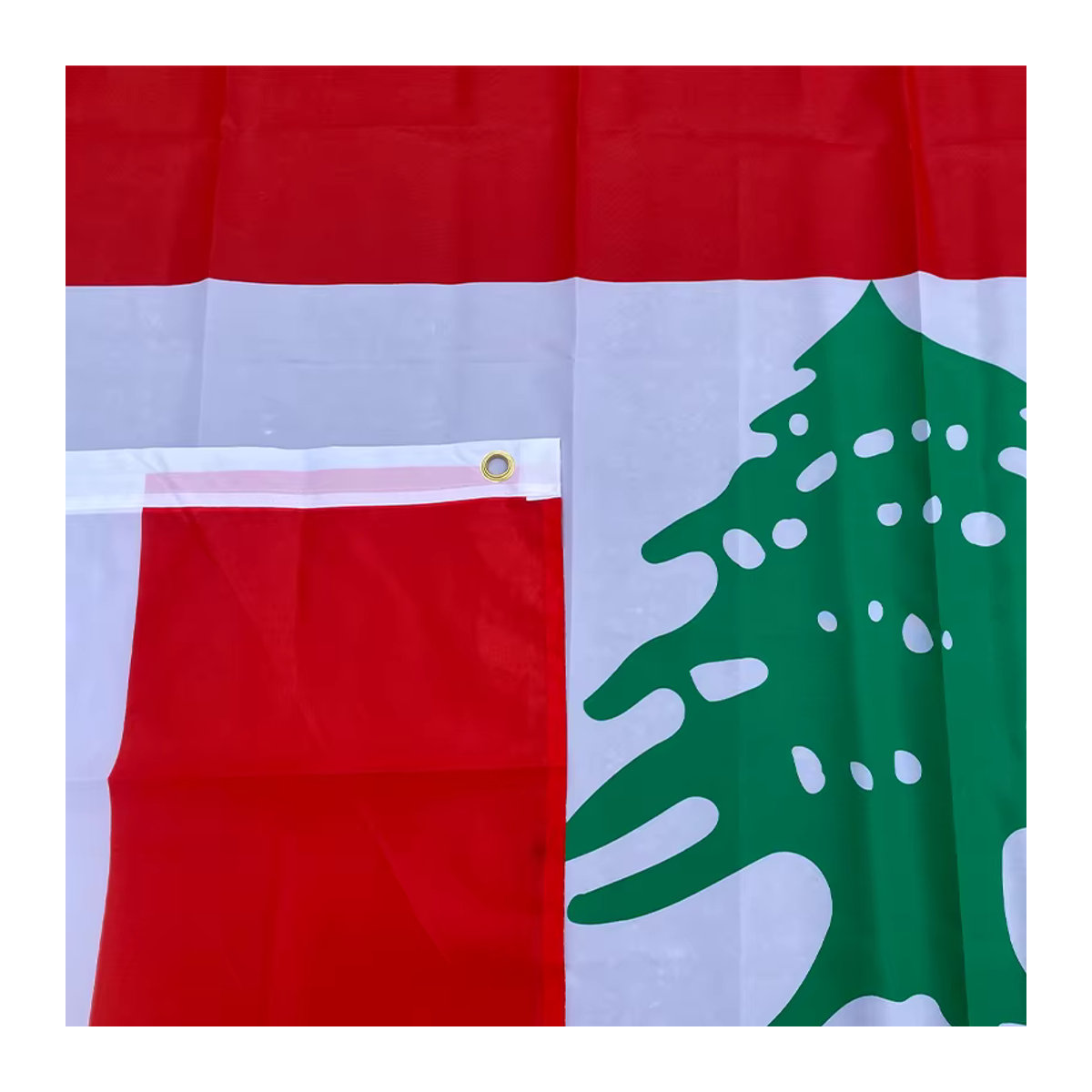 aerlxembrae Flagge Republik Libanon als hängendes Banner für Indoor und Outdoor, B: 150 cm, H: 90 cm - Bild 2