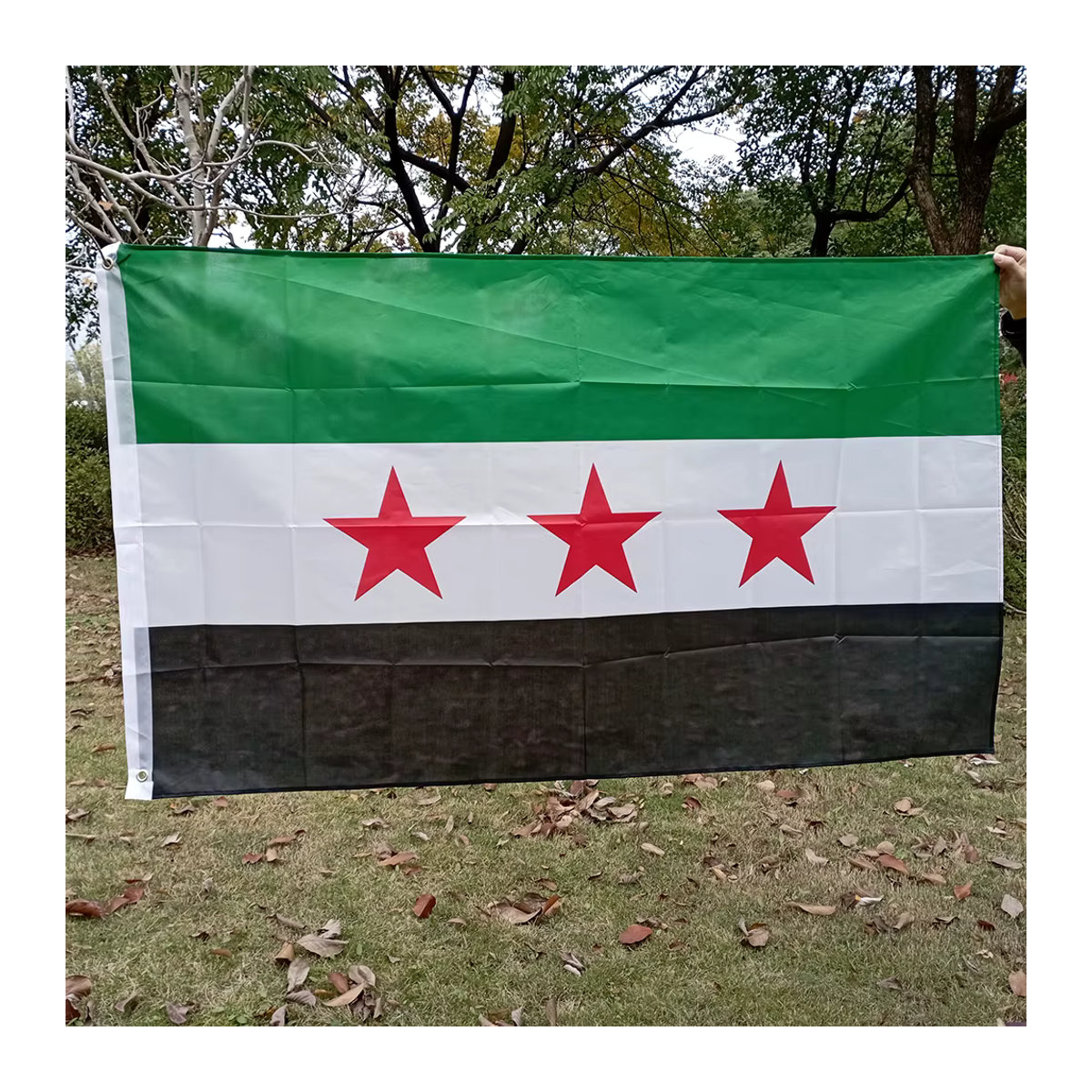 aerlxemrbrae Syrien Flagge als Banner zur Heimdekoration, B/H: 90 x 150 cm - Bild 2
