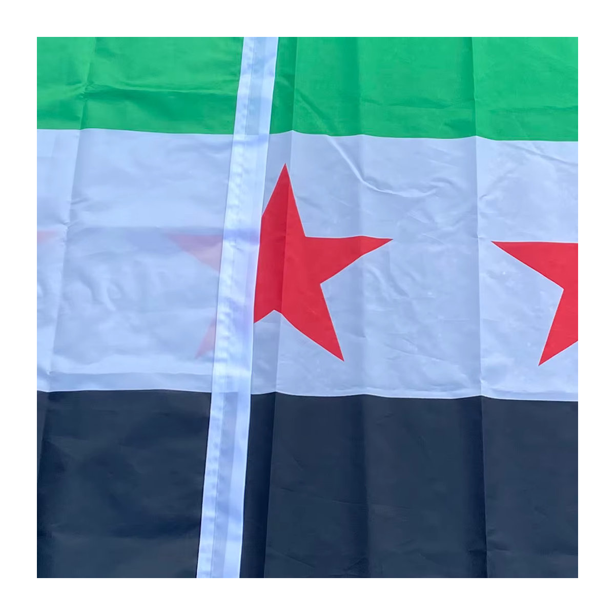 aerlxemrbrae Syrien Flagge als Banner zur Heimdekoration, B/H: 90 x 150 cm - Bild 3