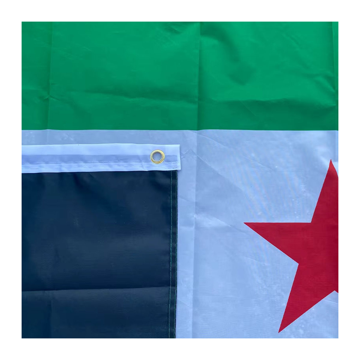 aerlxemrbrae Syrien-Flagge der Arabischen Republik Syrien als Banner zur Dekoration, mehrfarbig, B/H: 90 x 150 cm - Bild 1