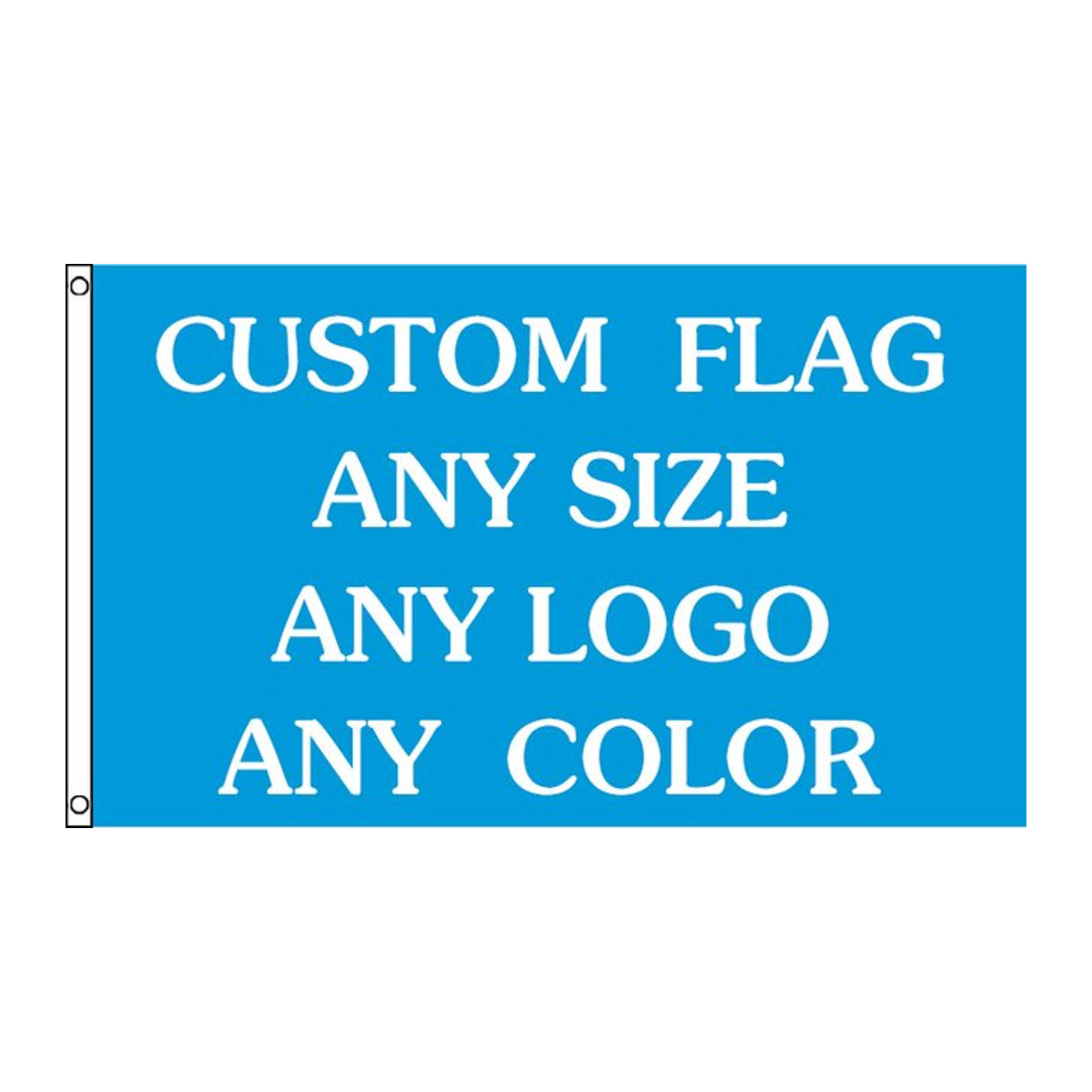 Aerlxemrbrae Werbebanner aus Polyester mit zwei Ösen, rechteckig, Blau, B x H: 91,44 x 137,16 cm - Bild 1