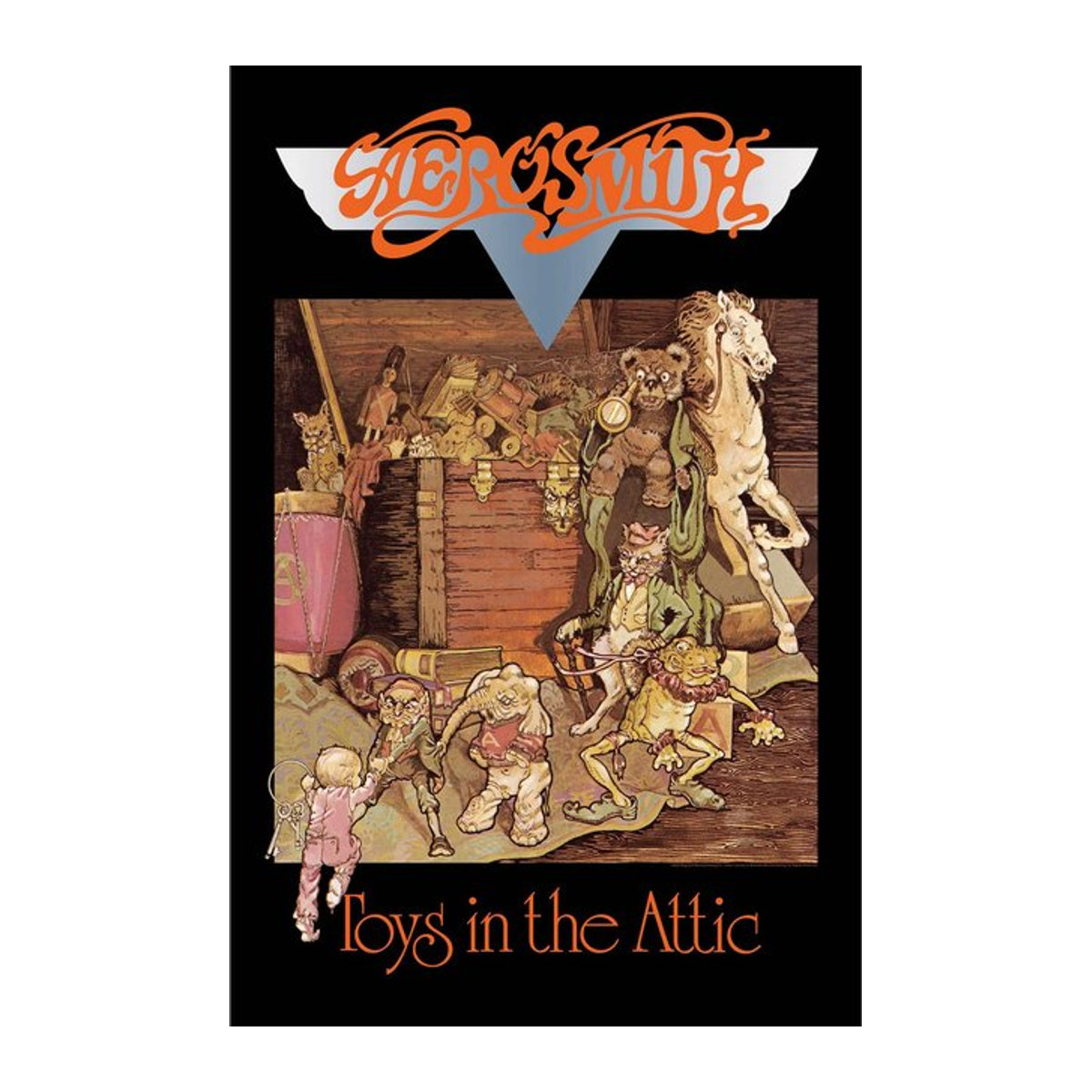 Aerosmith In The Attic Textilplakat aus Polyester, Schwarz, Breite: 106 cm - Bild 1