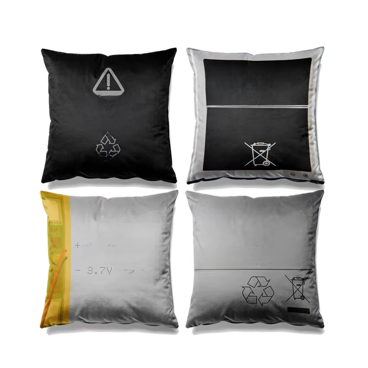 Aertemisi Set mit 4 quadratischen Dekokissenbezügen in mehrfarbigem Muster, B/B: 45 x 45 cm - Bild 6