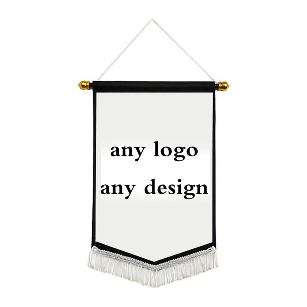Aerxemrbrae Flagge mit Stange, rechteckiges Banner in Schwarz und Weiß, B/H: 30 x 45 cm - Bild 1