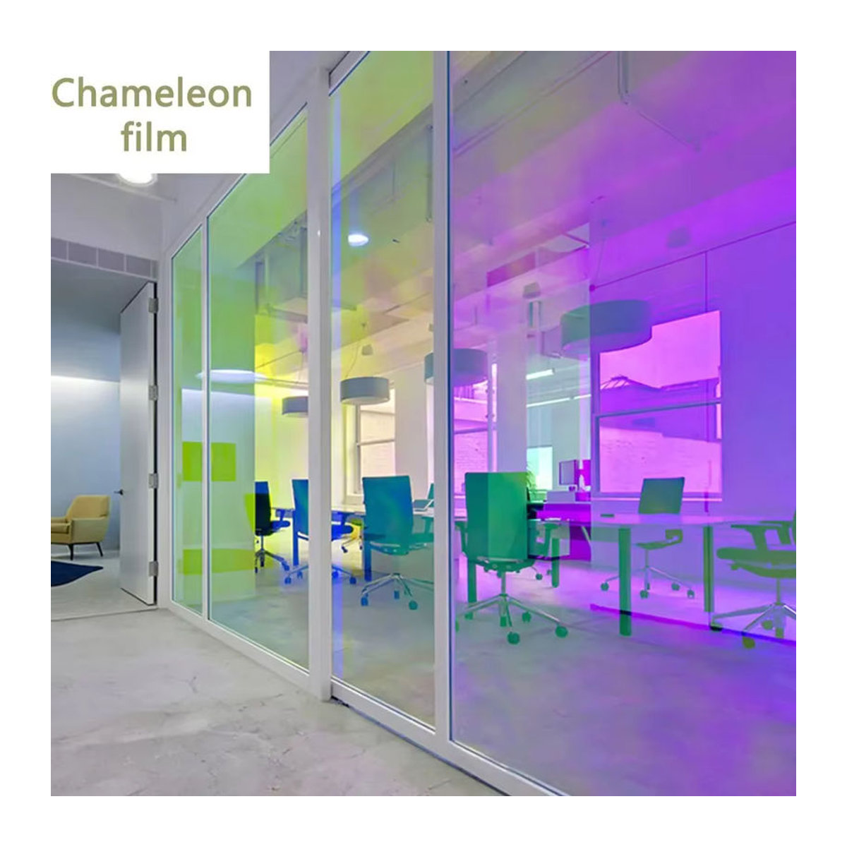 AFDB Holografische Fensterfolie aus Kunststoff, transparent und mehrfarbig, Regenbogen-Effekt für deine Glasdekoration - Bild 6