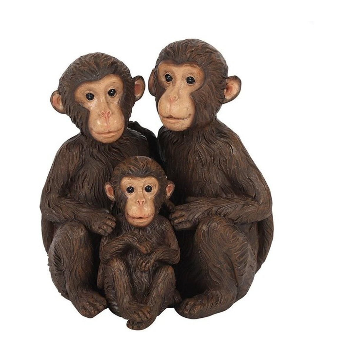 Affenfamilien-Ornament von Something Different in Braun aus Harz - Bild 1