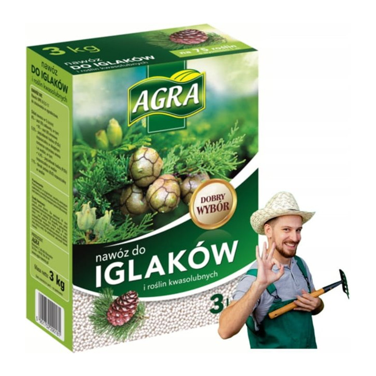 AGRA Granulat für Nadelgehölze und säureliebende Pflanzen, 3 kg - Bild 1
