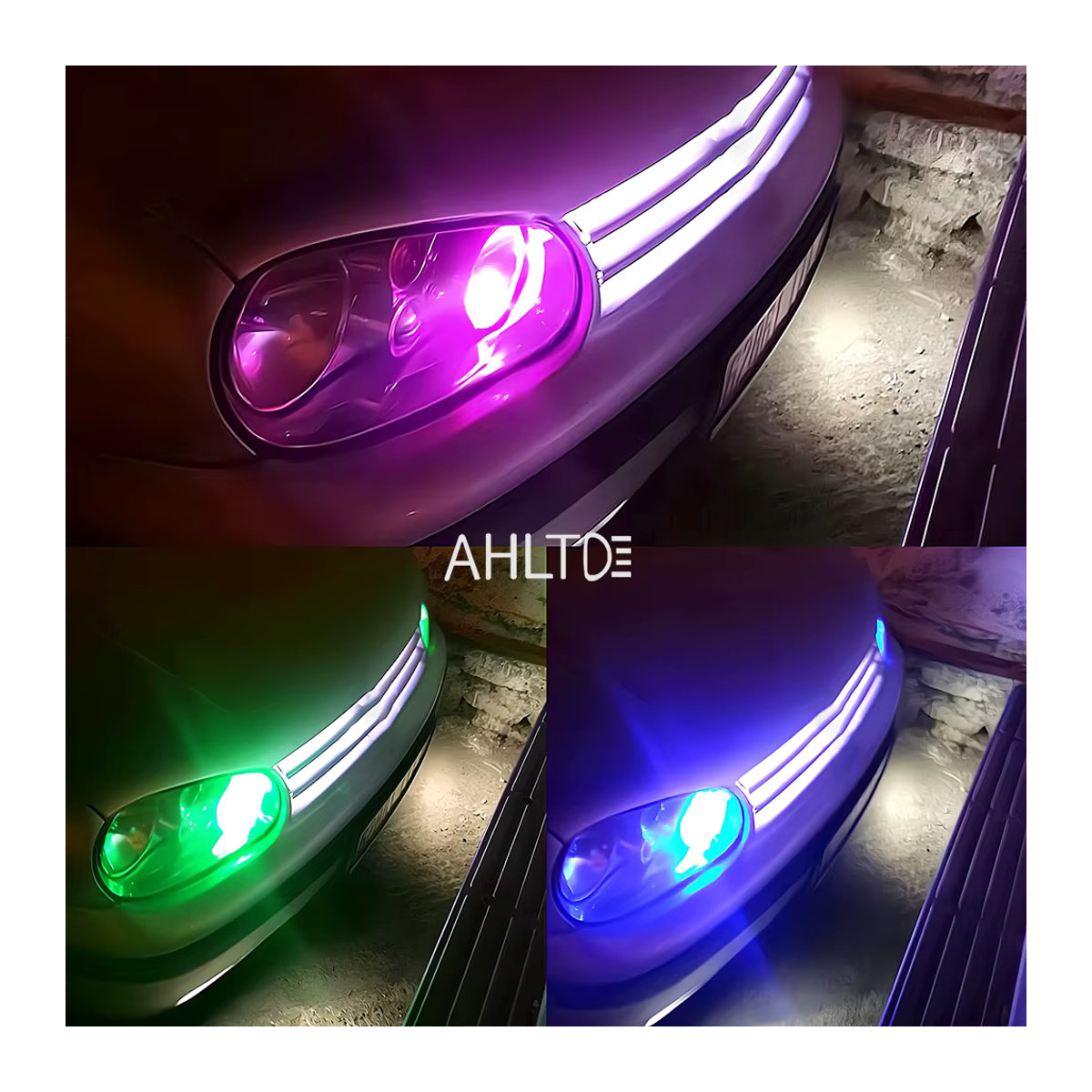 AHLTD RGB LED Auto Atmosphäre Birne T10 W5W 5050 6SMD Wasserdicht mit Fernbedienung für 12 V - Bild 2
