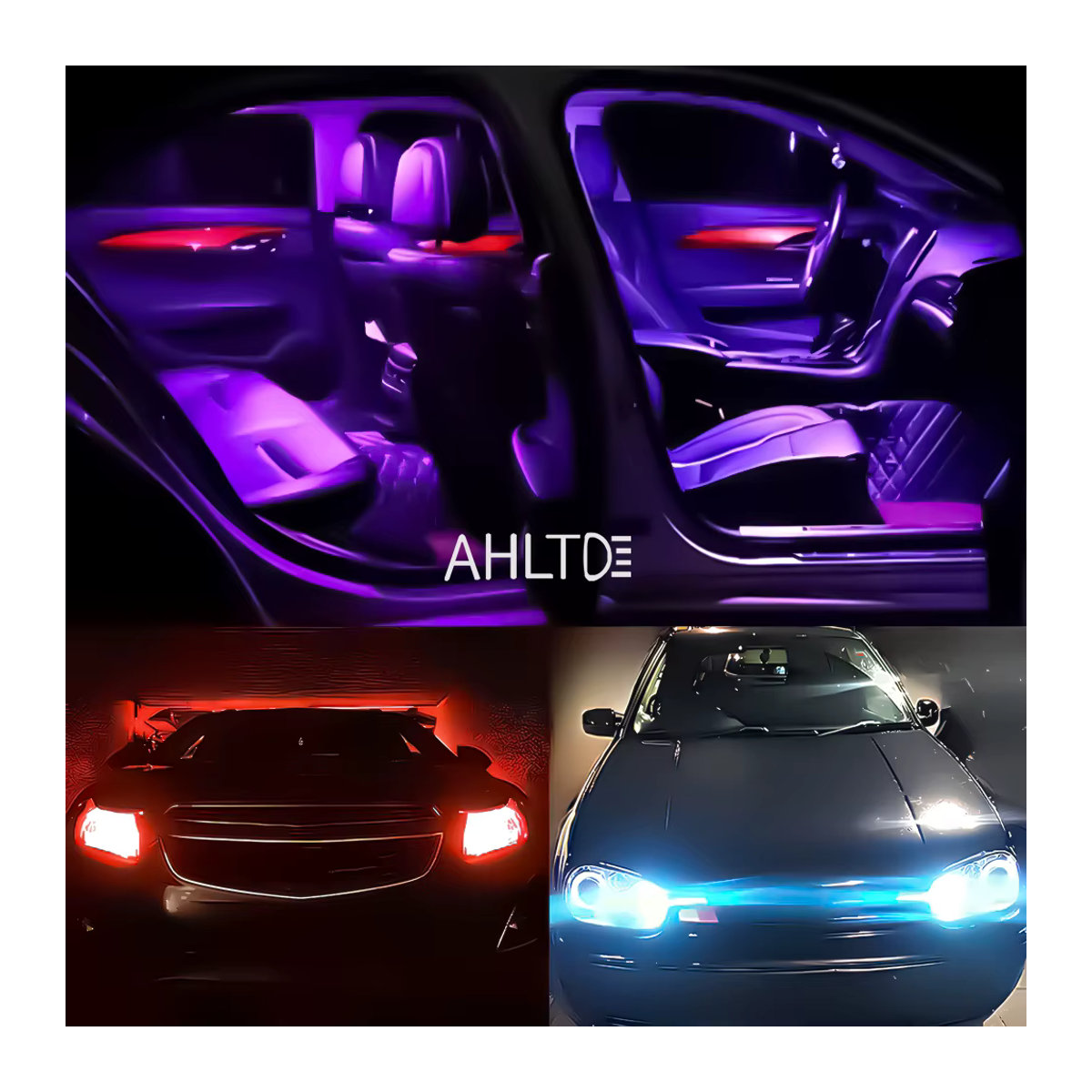 AHLTD RGB LED Auto Atmosphäre Birne T10 W5W 5050 6SMD Wasserdicht mit Fernbedienung für 12 V - Bild 3