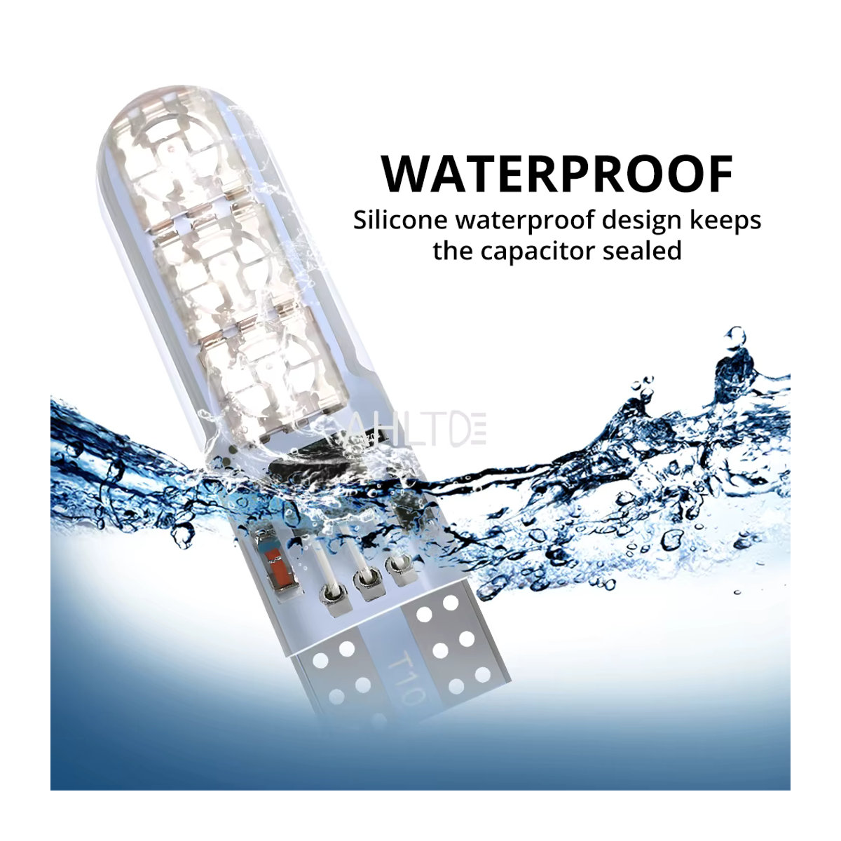 AHLTD RGB LED Auto Atmosphäre Birne T10 W5W 5050 6SMD Wasserdicht mit Fernbedienung für 12 V - Bild 5