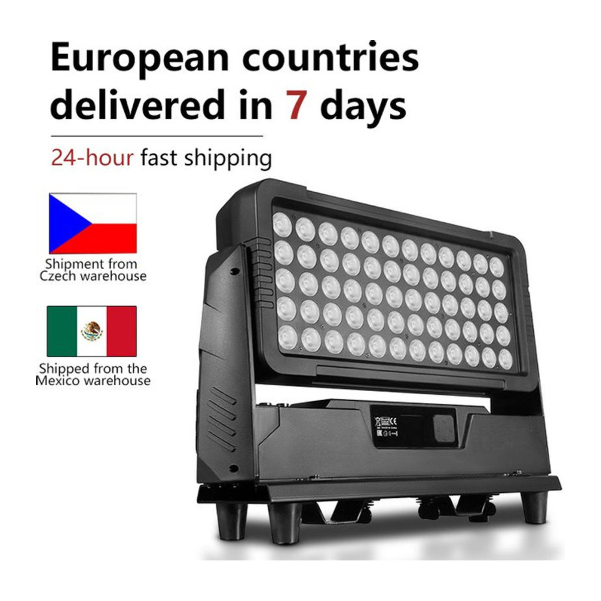 AICPOSE LED DMX 4in1 RGBW Wall Wash Light IP65 Outdoor Bühnenlicht mit 60x10W LEDs - Bild 1