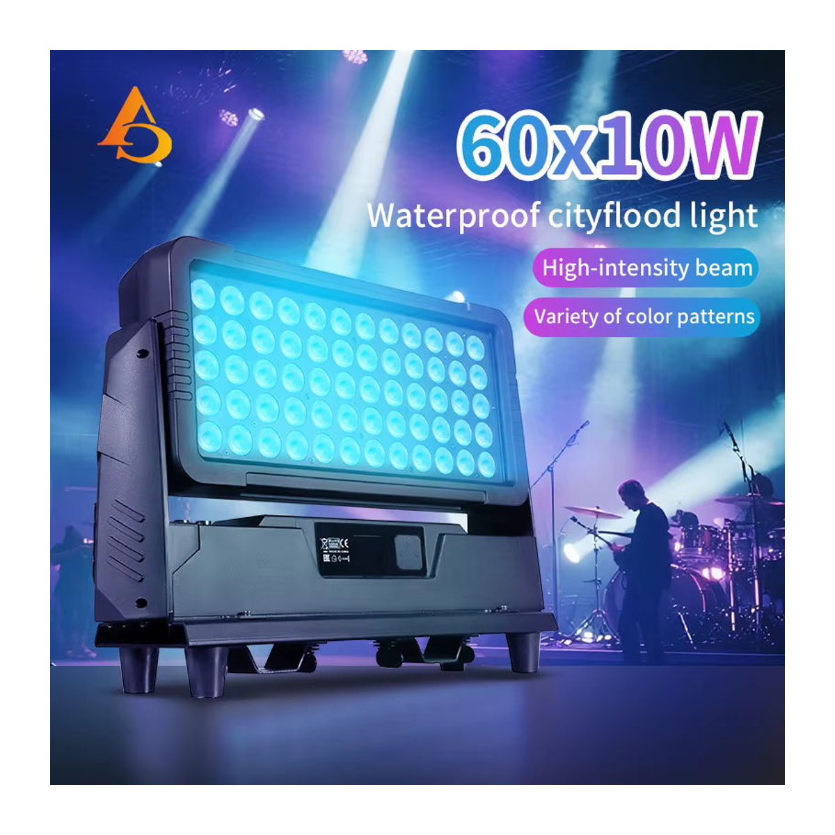 AICPOSE LED DMX 4in1 RGBW Wall Wash Light IP65 Outdoor Bühnenlicht mit 60x10W LEDs - Bild 2