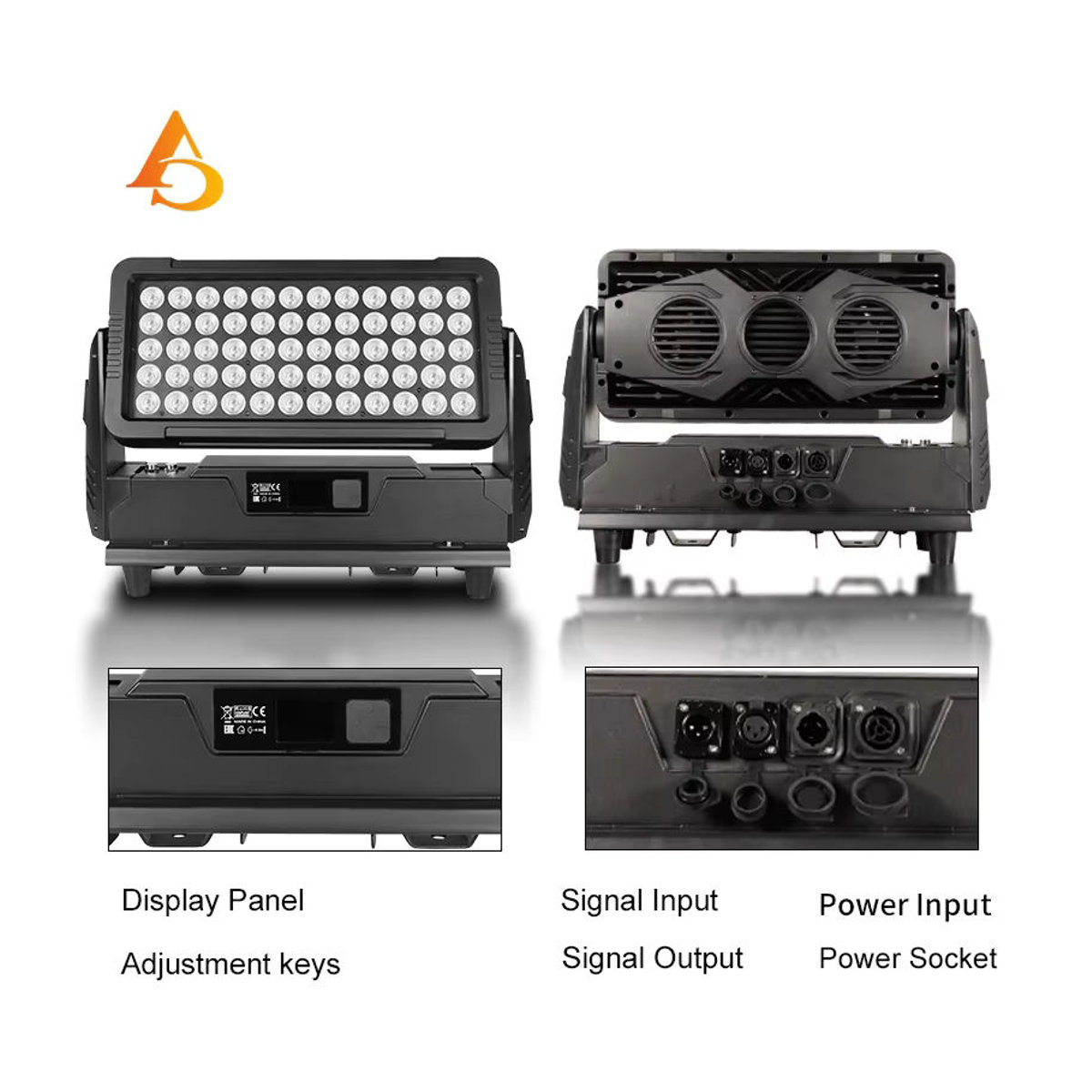 AICPOSE LED DMX 4in1 RGBW Wall Wash Light IP65 Outdoor Bühnenlicht mit 60x10W LEDs - Bild 3