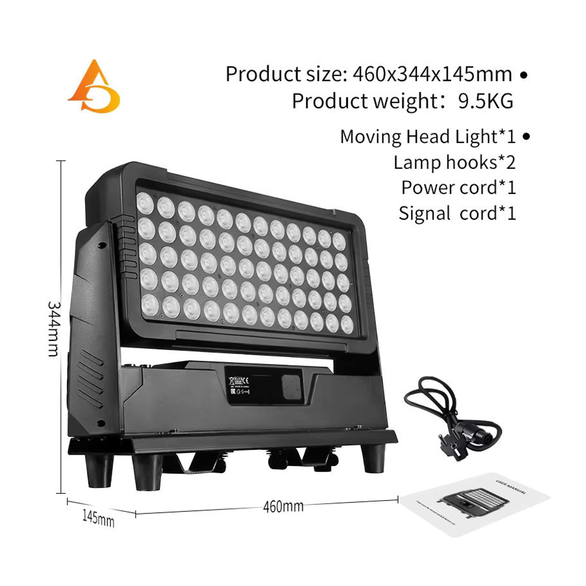 AICPOSE LED DMX 4in1 RGBW Wall Wash Light IP65 Outdoor Bühnenlicht mit 60x10W LEDs - Bild 4