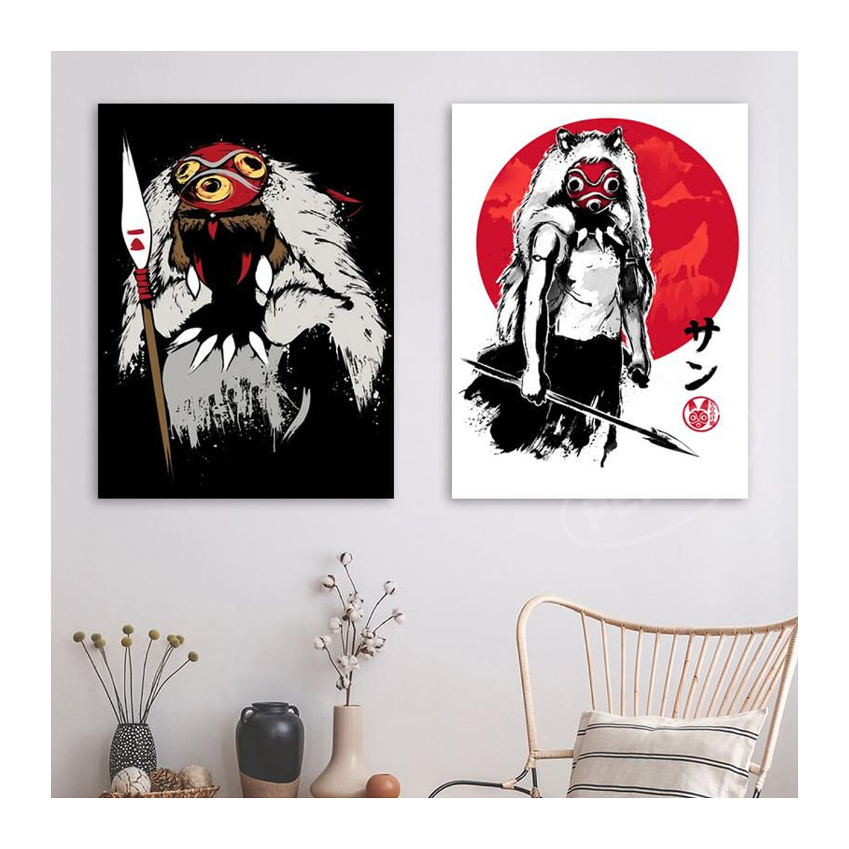 Aidegou5 Anime Wandkunst Hayao Miyazaki Leinwandbild im modernen Nordic Stil, mehrfarbig, rahmenlos, B: 21 cm, H: 30 cm - Bild 1