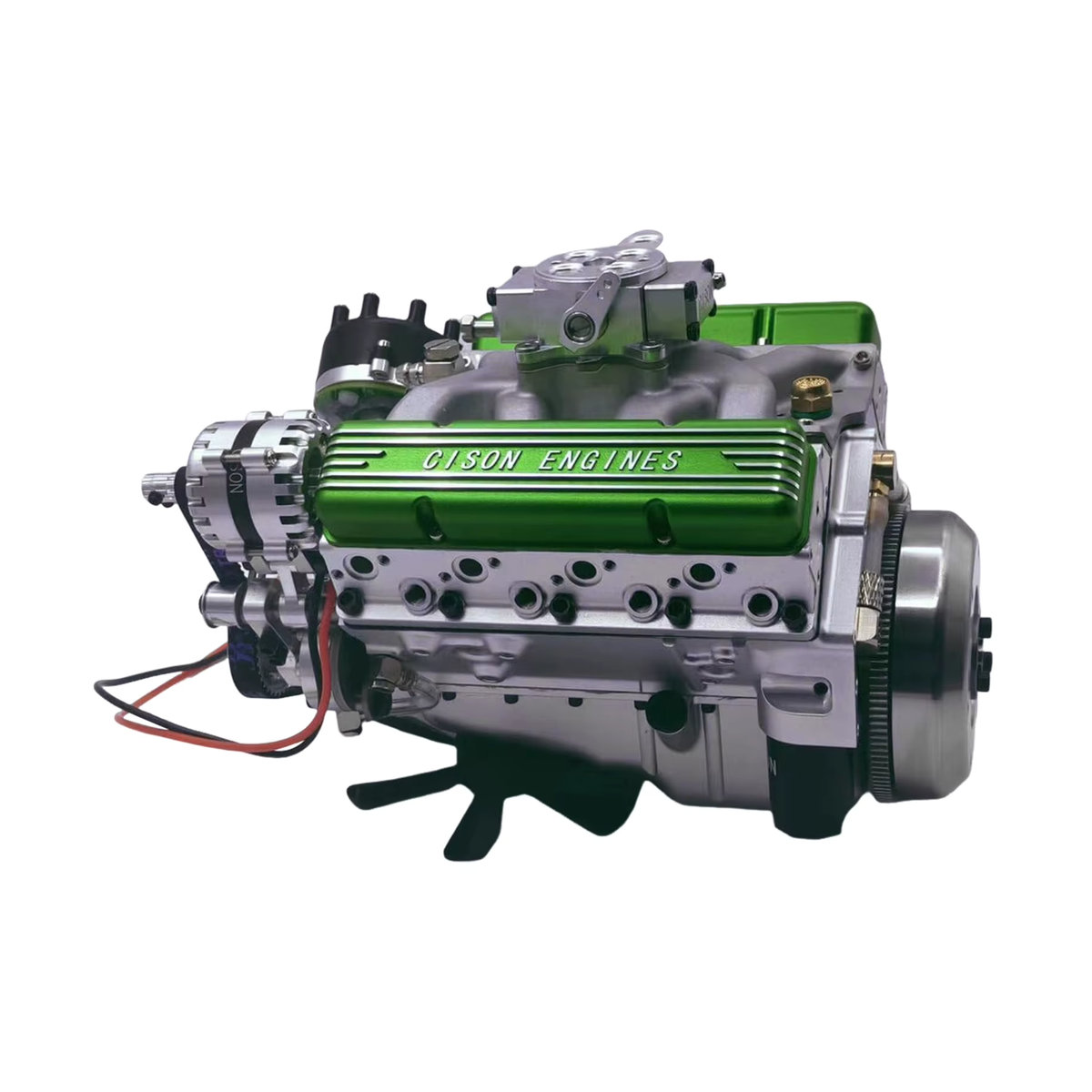 Aihogard V8 Mechanisches Mini Motor Modell aus Harz in Rot als stilvolles Desktop-Ornament für deinen Schreibtisch - Bild 3