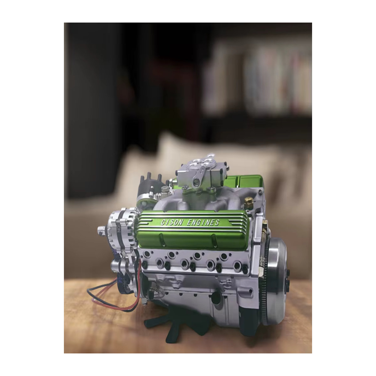 Aihogard V8 Mechanisches Mini Motor Modell aus Harz in Rot als stilvolles Desktop-Ornament für deinen Schreibtisch - Bild 5