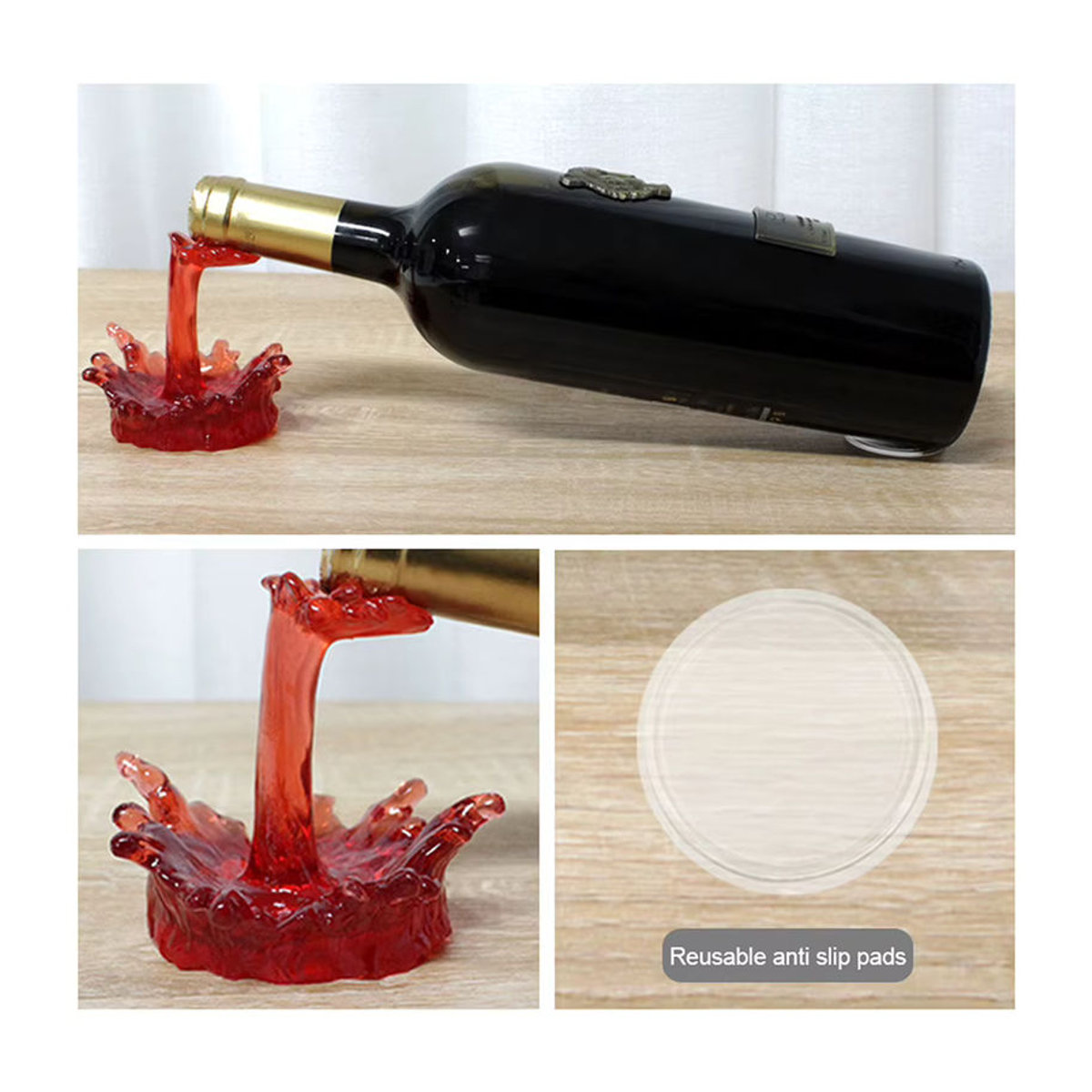 Aihogard Weinregal aus Harz in Braun oder Rot für dein Wohnzimmer - Bild 3