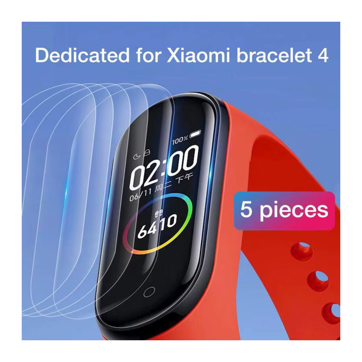 AILEHKUO Hydrogel Schutzfilm für Xiaomi Mi Band 8 7 6 5 4 3 Softscreen-Schutzfolie in 1/3/5er Packung - Bild 2