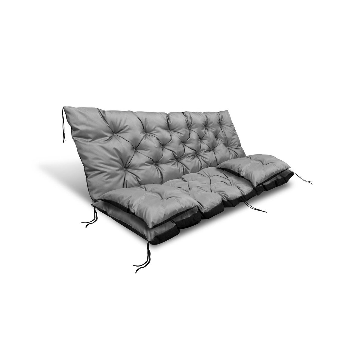 AIOFACTORY OGROD Gartenkissen Set für Bank oder Schaukel mit kleinen Kissen, wasserdicht, Polyester, Farbe: Armee Grün, B/T/H: 180 x 60 x 50 cm - Bild 1