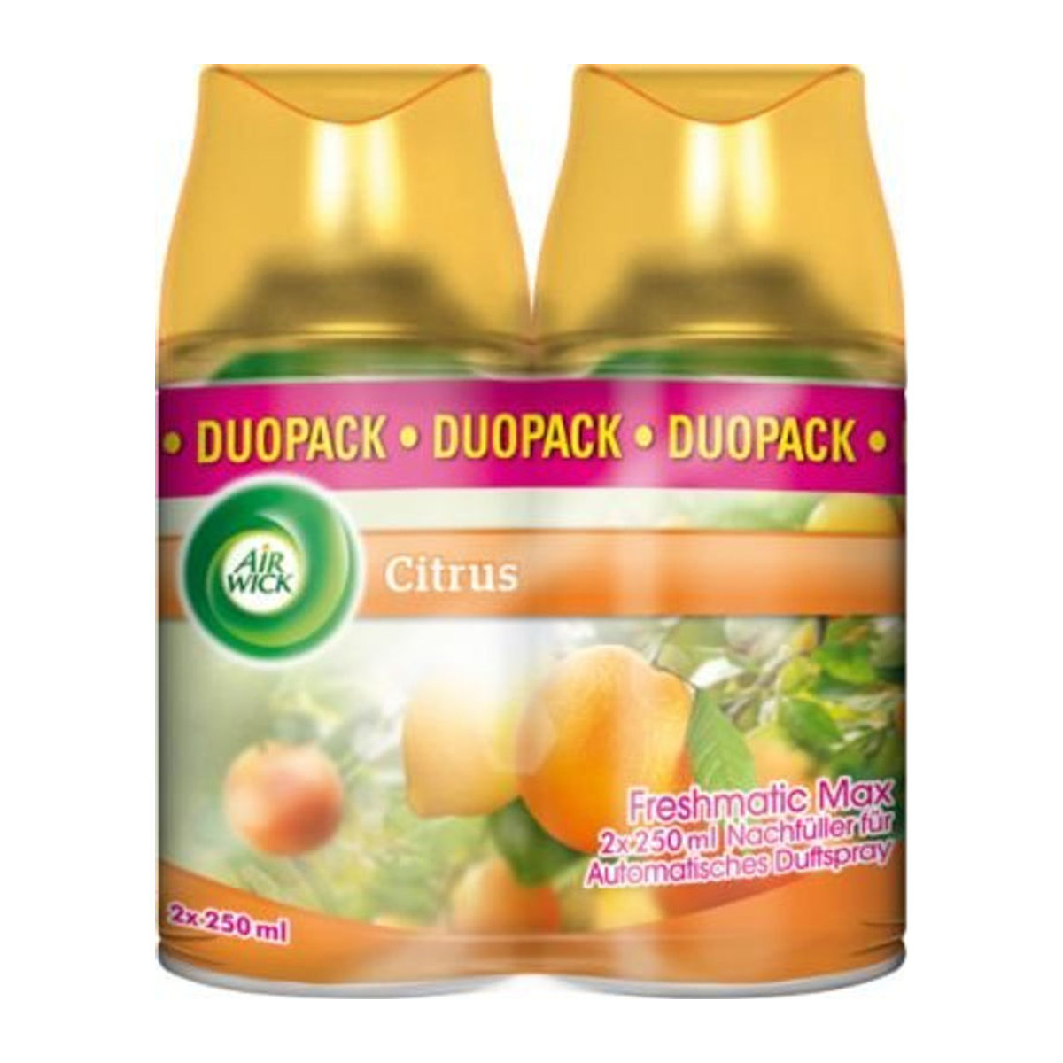 Air Wick Raumspray Citrus Duo-Pack mit 2 x 250 ml Nachfüllern für Freshmatic-Max-Geräte in Orange - Bild 1