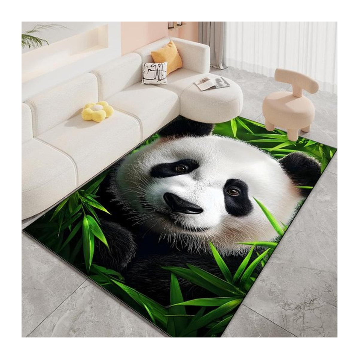 AISILK MOON Druckteppich mit rotem Panda Motiv, Rot, B/T: 60 x 40 cm - Bild 1