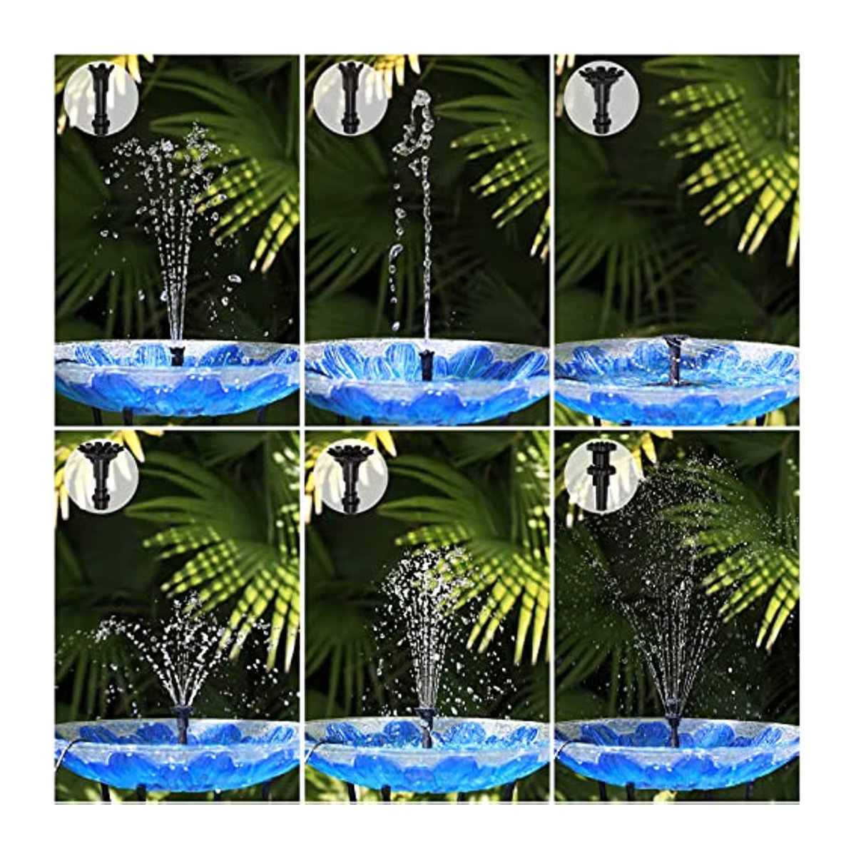 AISITIN Solar Brunnen Pumpe Set mit 3,5 W Solarpanel und 1,5 m Wasserrohr für Vogelbad und Gartendekoration - Bild 3