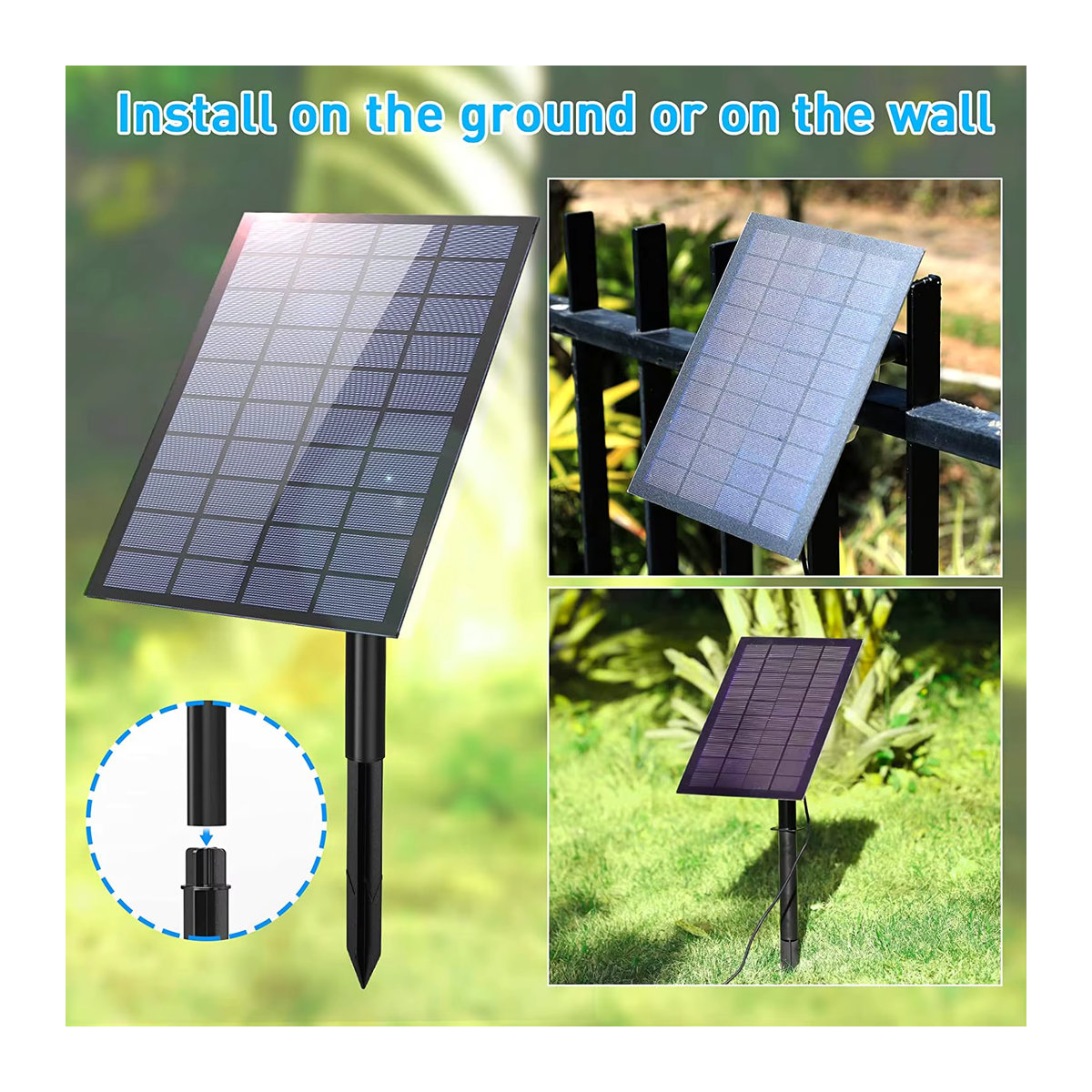 AISITIN Solar Brunnen Pumpe Set mit 3,5 W Solarpanel und 1,5 m Wasserrohr für Vogelbad und Gartendekoration - Bild 4