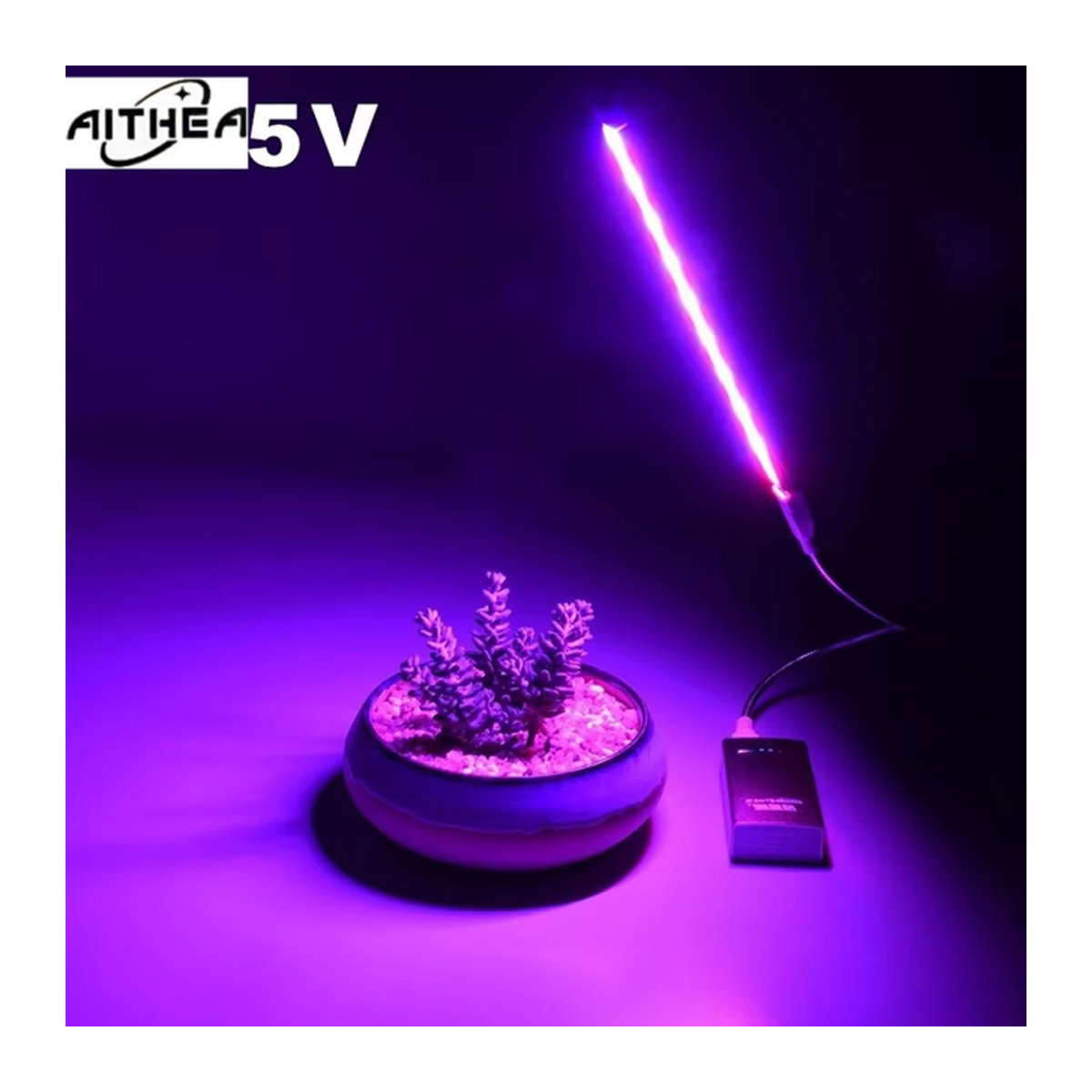AITHEA Flexibler Schlauch Innen-Gewächshaus Phyto USB-Lampe 5V LED Vollspektrum-Wachstumslampe für Sukkulenten, Saatgut und Hydrokultur-Beleuchtung - Bild 1